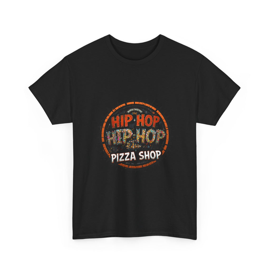 Hip Hop Pizza Shop T-Shirt — Retro Urban Logo Tee