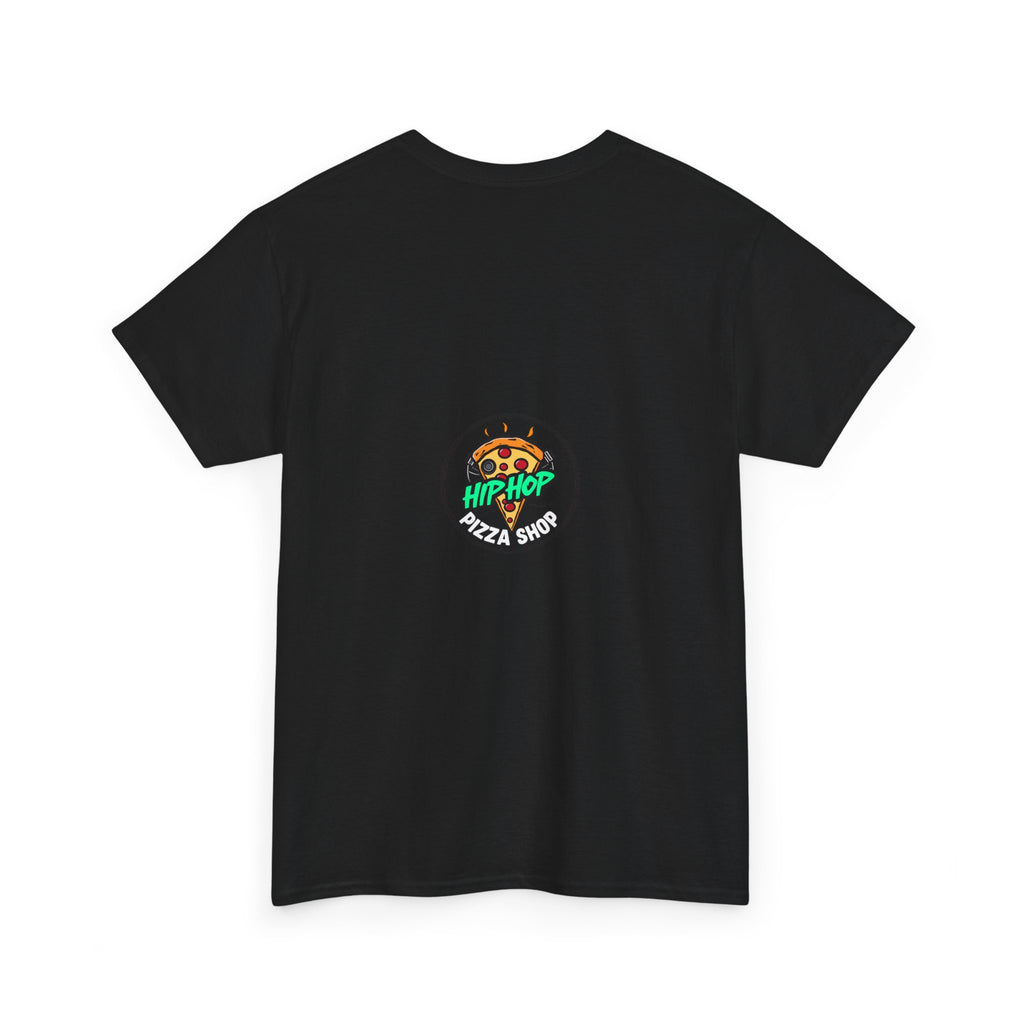 Hip Hop Pizza Shop T-Shirt — Retro Music Pizza Slice Graphic Tee