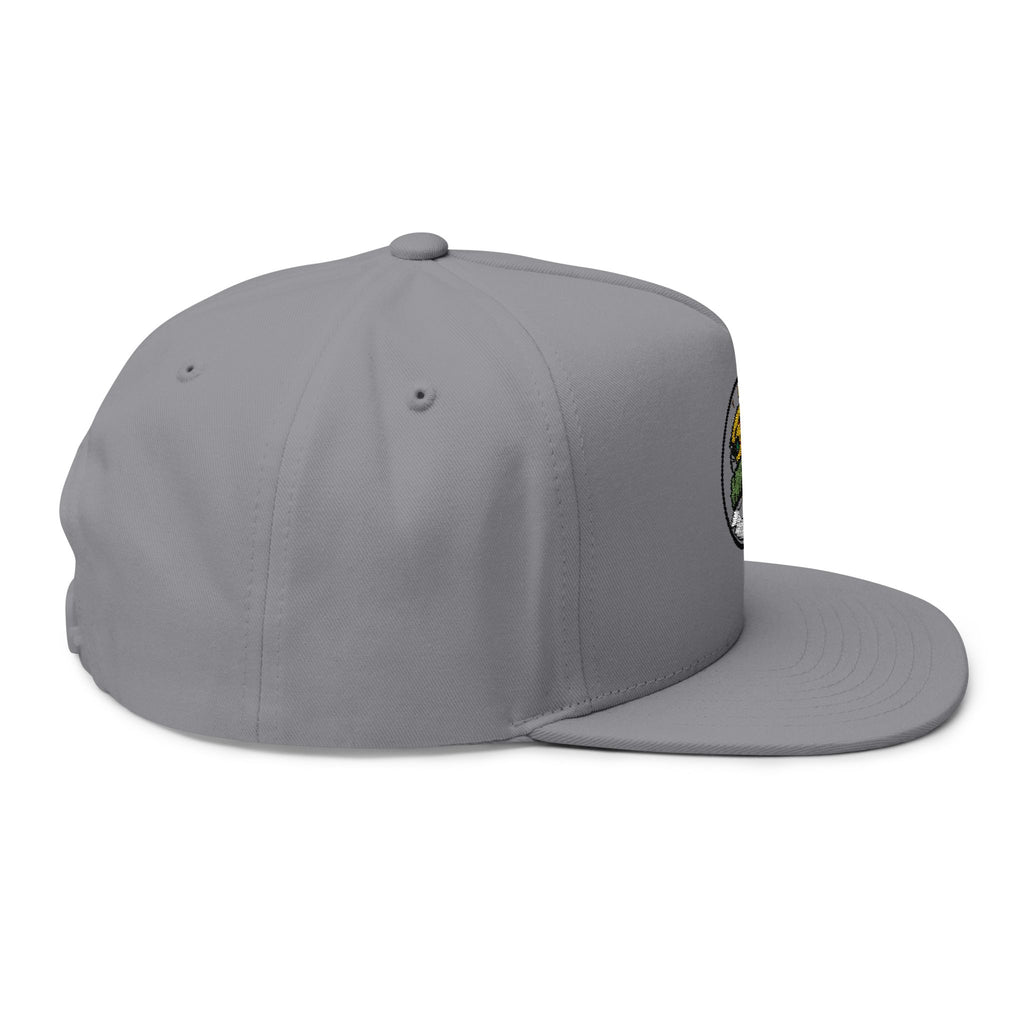 Pizza Slice Patch Flat Bill Cap — Hip Hop Pizza Embroidered Snapback