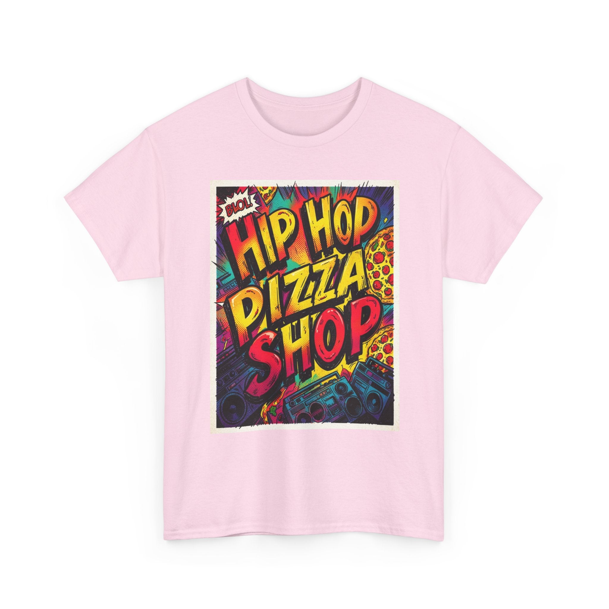 Hip Hop Pizza Shop T-Shirt — Retro Graffiti Pizza Tee