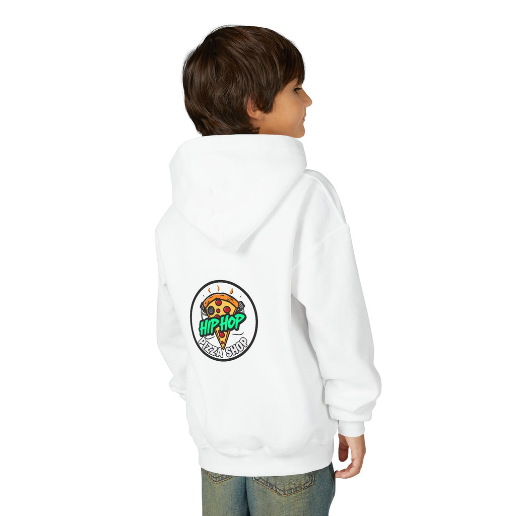 Hip Hop Pizza Shop Youth Hoodie — Graffiti Skull Streetwear Pullover