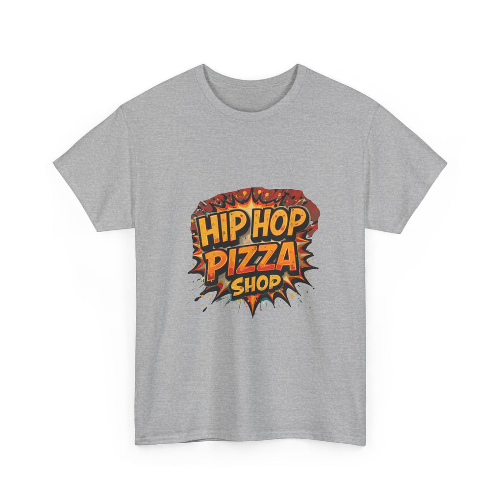 Hip Hop Pizza Shop T-Shirt — Retro Comic Pizza Logo Tee
