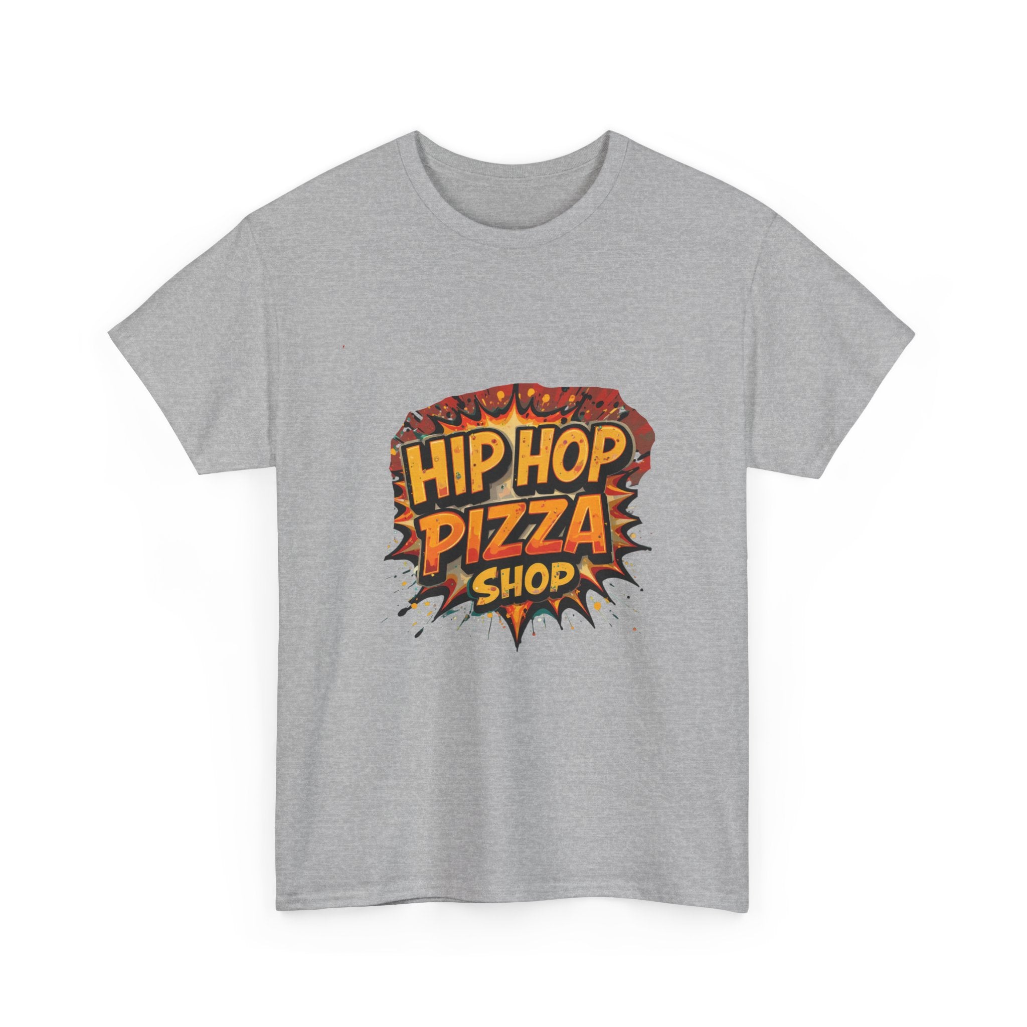 Hip Hop Pizza Shop T-Shirt — Retro Comic Pizza Logo Tee