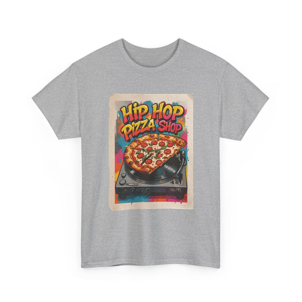 Hip Hop Pizza Shop T-Shirt — Retro DJ Pizza Graphic Tee