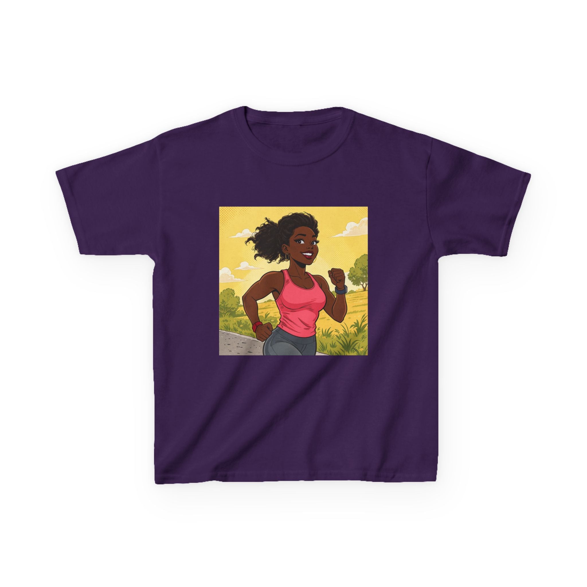 Kids Running T‑Shirt — Active Girl Graphic Tee