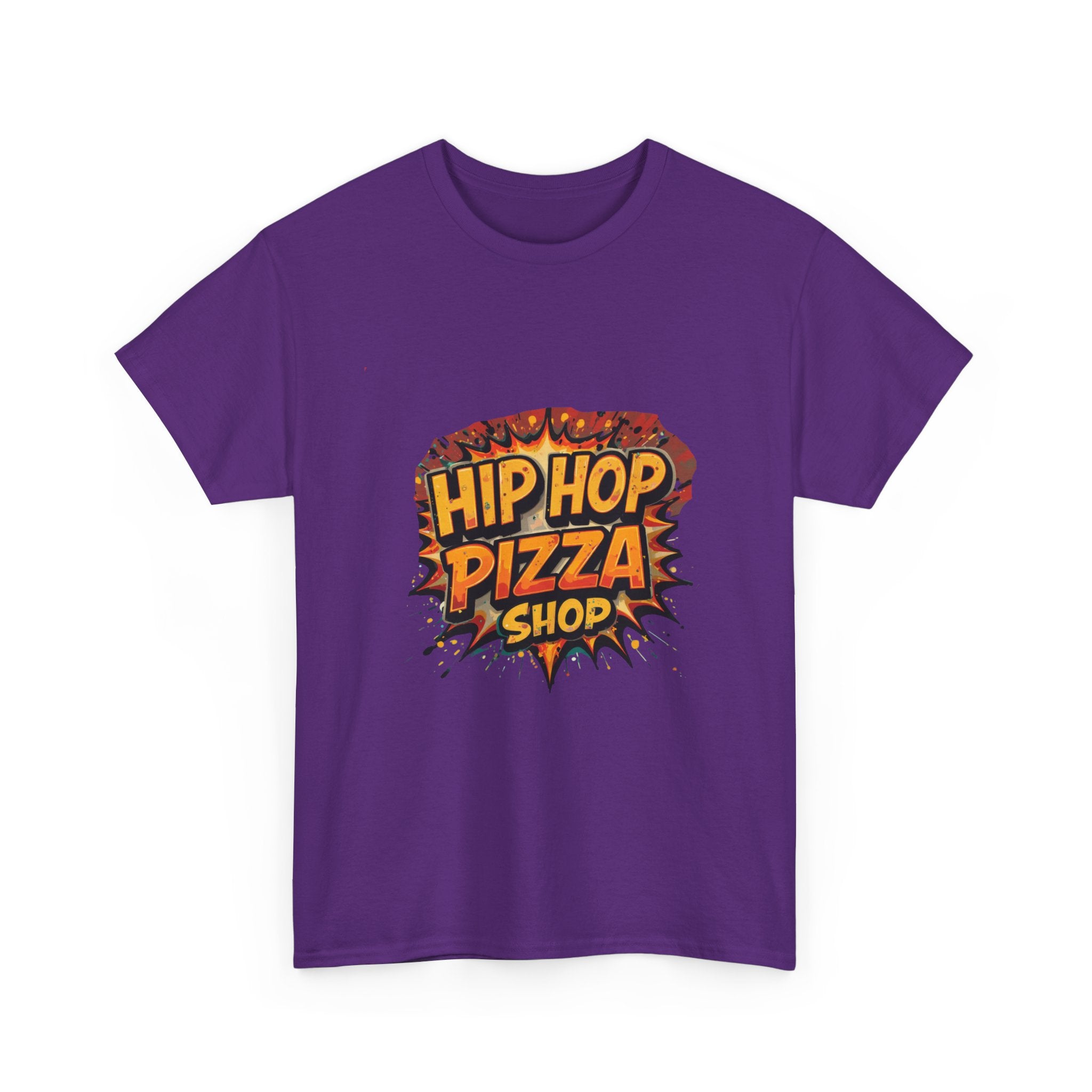Hip Hop Pizza Shop T-Shirt — Retro Comic Pizza Logo Tee