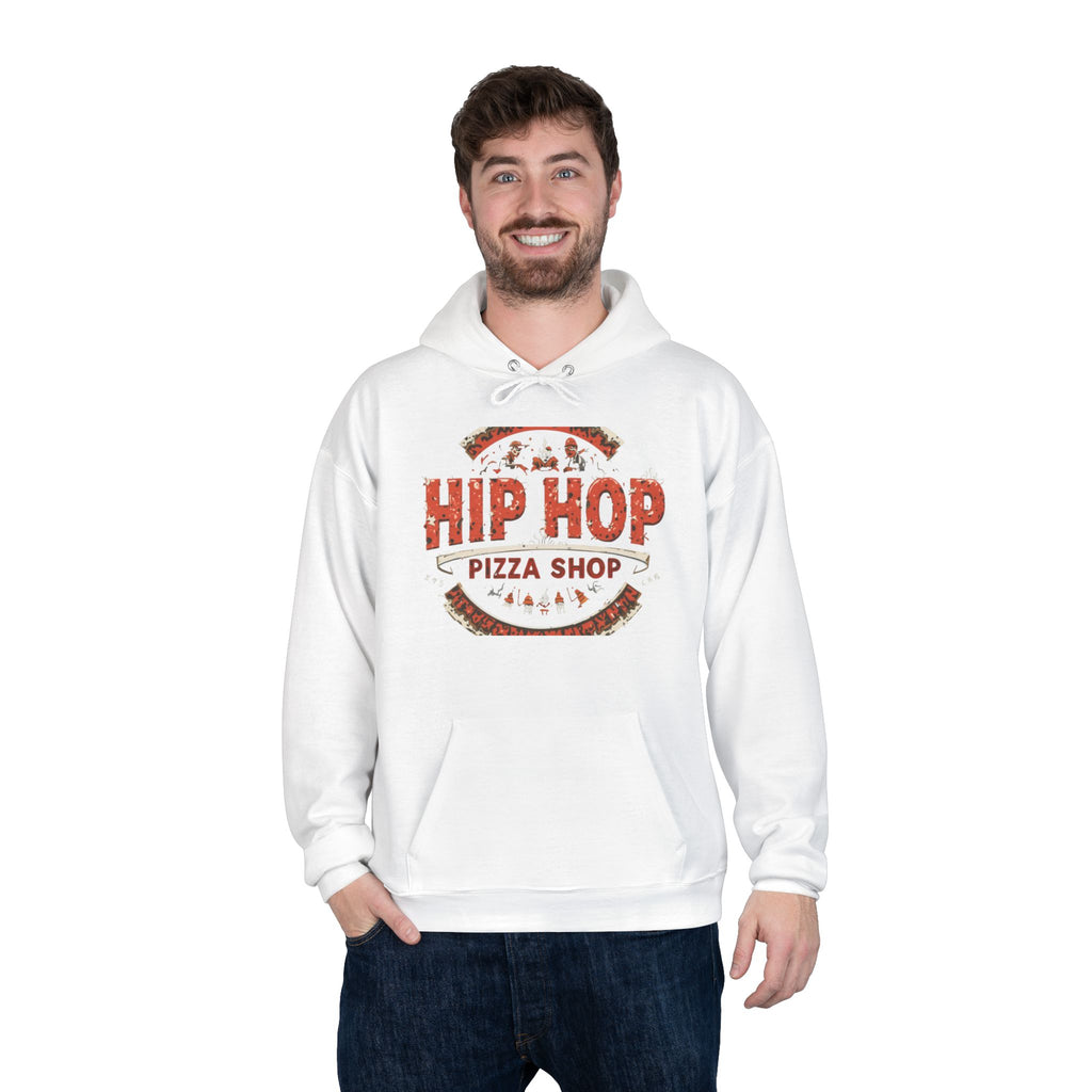 Pizza Shop Hoodie — "Hip Hop" Vintage Pizzeria Pullover
