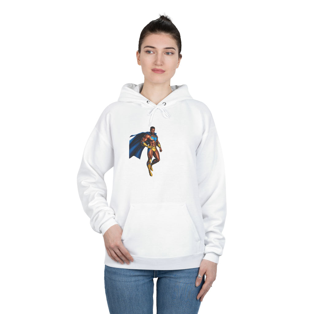 Superhero Graphic Hoodie — "Hip Hop" Pizza Emblem