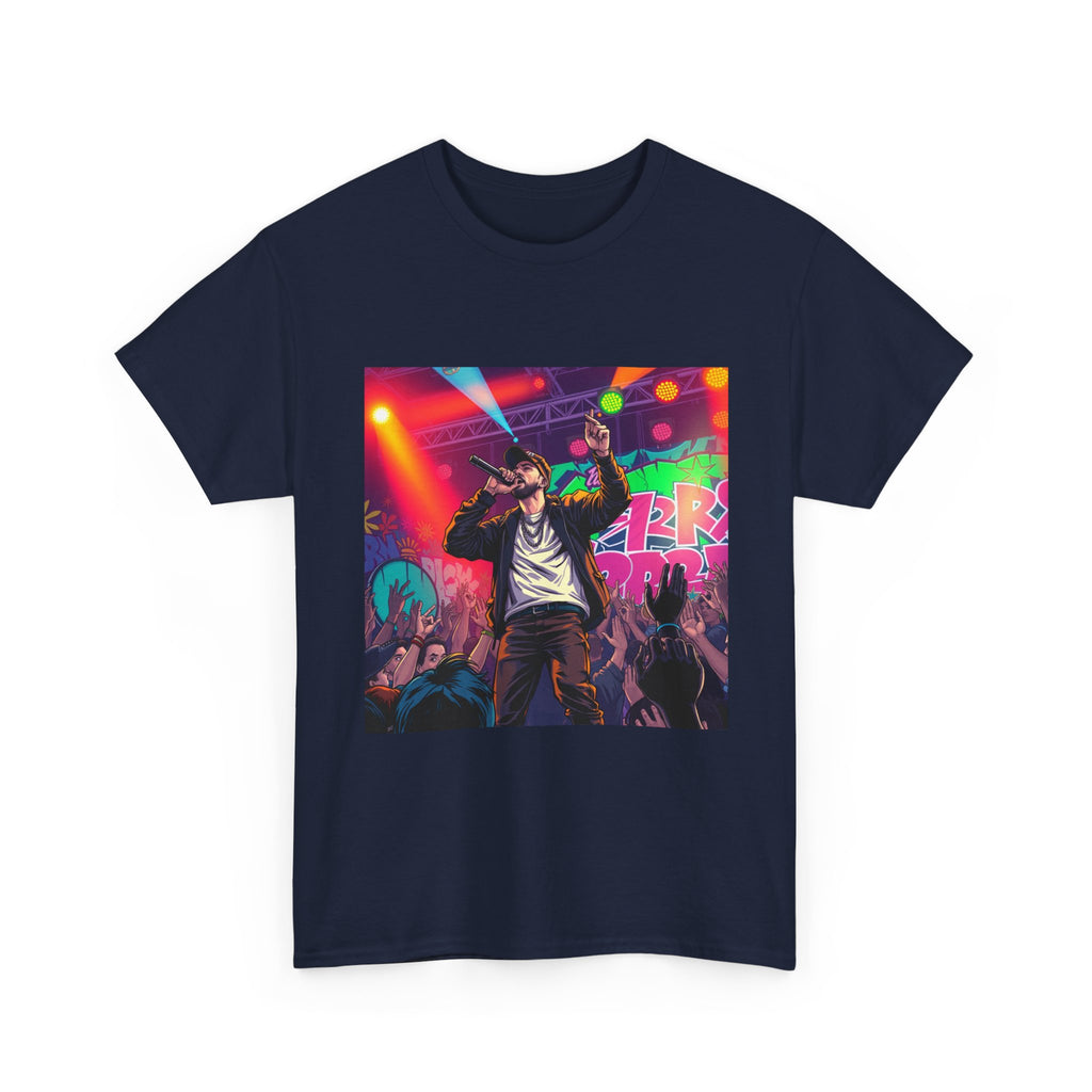 Concert Vibes T‑Shirt — Neon Rapper Stage Graphic Tee