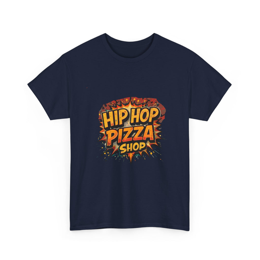 Hip Hop Pizza Shop T-Shirt — Retro Comic Pizza Logo Tee