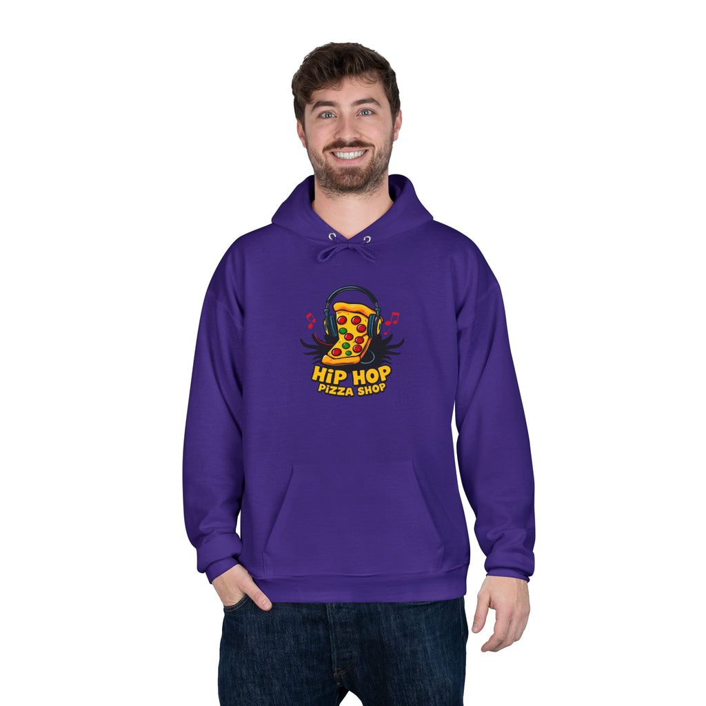 Hip Hop Pizza Hoodie — Retro Pizza Slice DJ Pullover