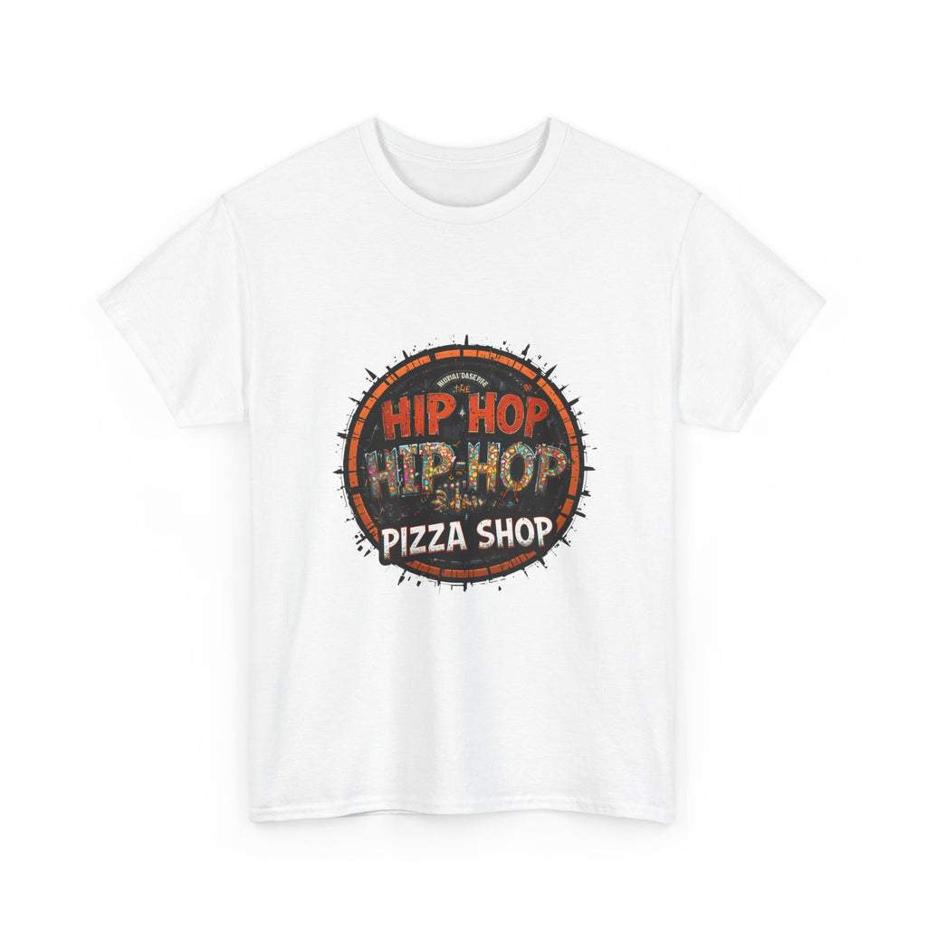 Hip Hop Pizza Shop T-Shirt — Retro Urban Logo Tee