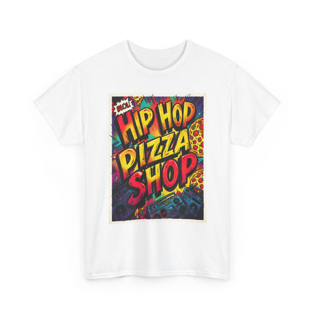 Hip Hop Pizza Shop T-Shirt — Retro Graffiti Pizza Tee