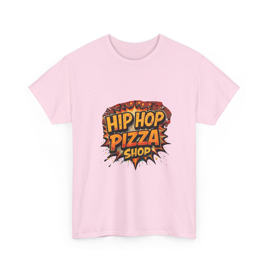 Hip Hop Pizza Shop T-Shirt — Retro Comic Pizza Logo Tee