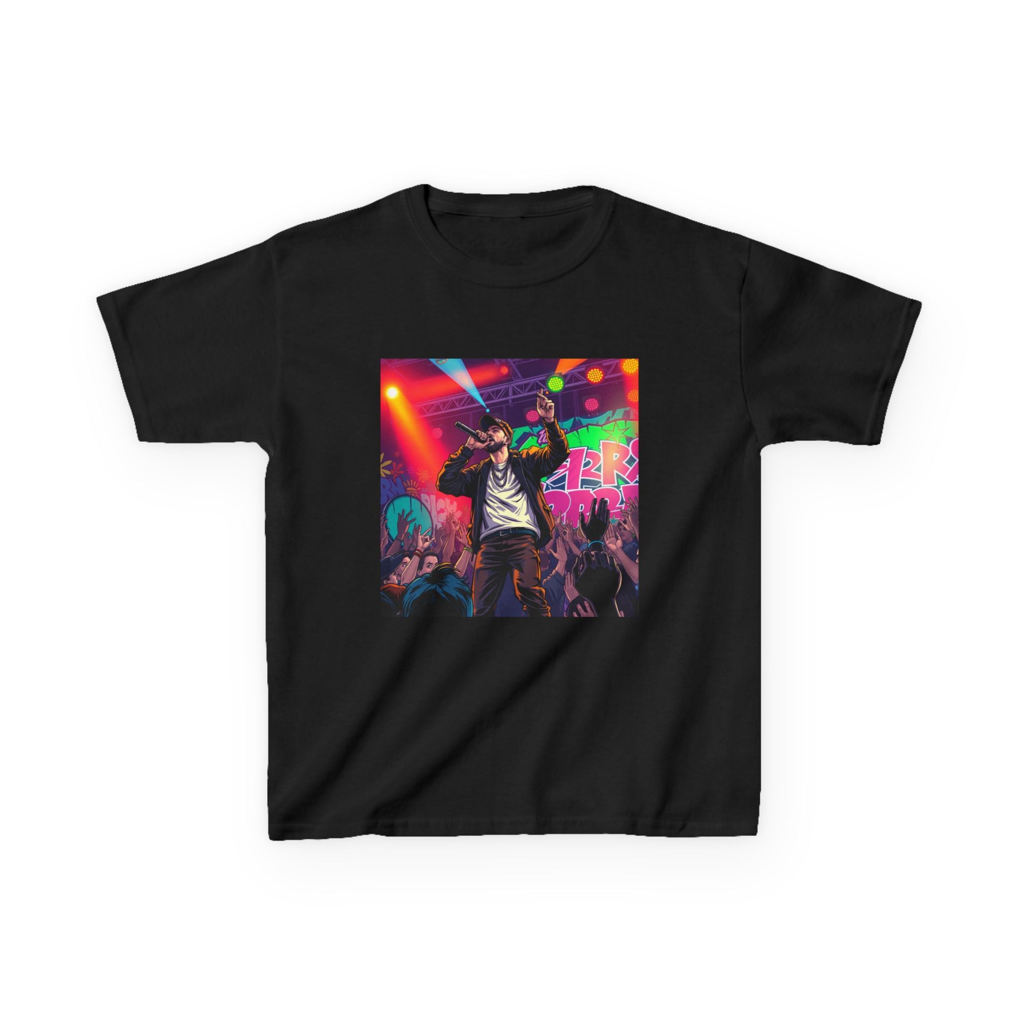 Kids Concert Graphic Tee — Colorful Live Music Stage Print