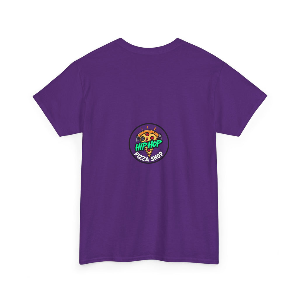 Hip Hop Pizza Tee — Retro Comic Logo Graphic T-Shirt