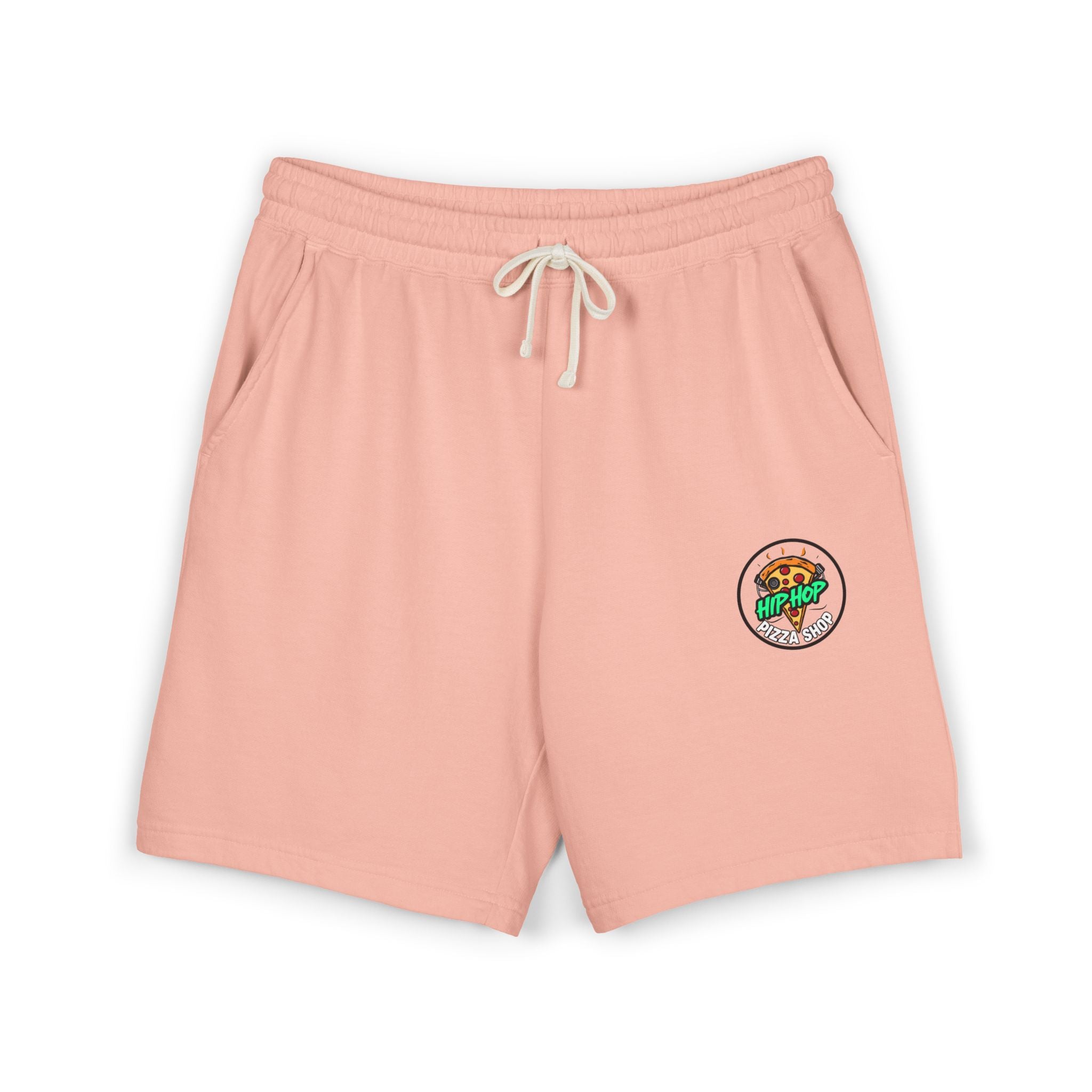 Lightweight Garment-Dyed Fleece Sweat Shorts — Retro Surf Patch