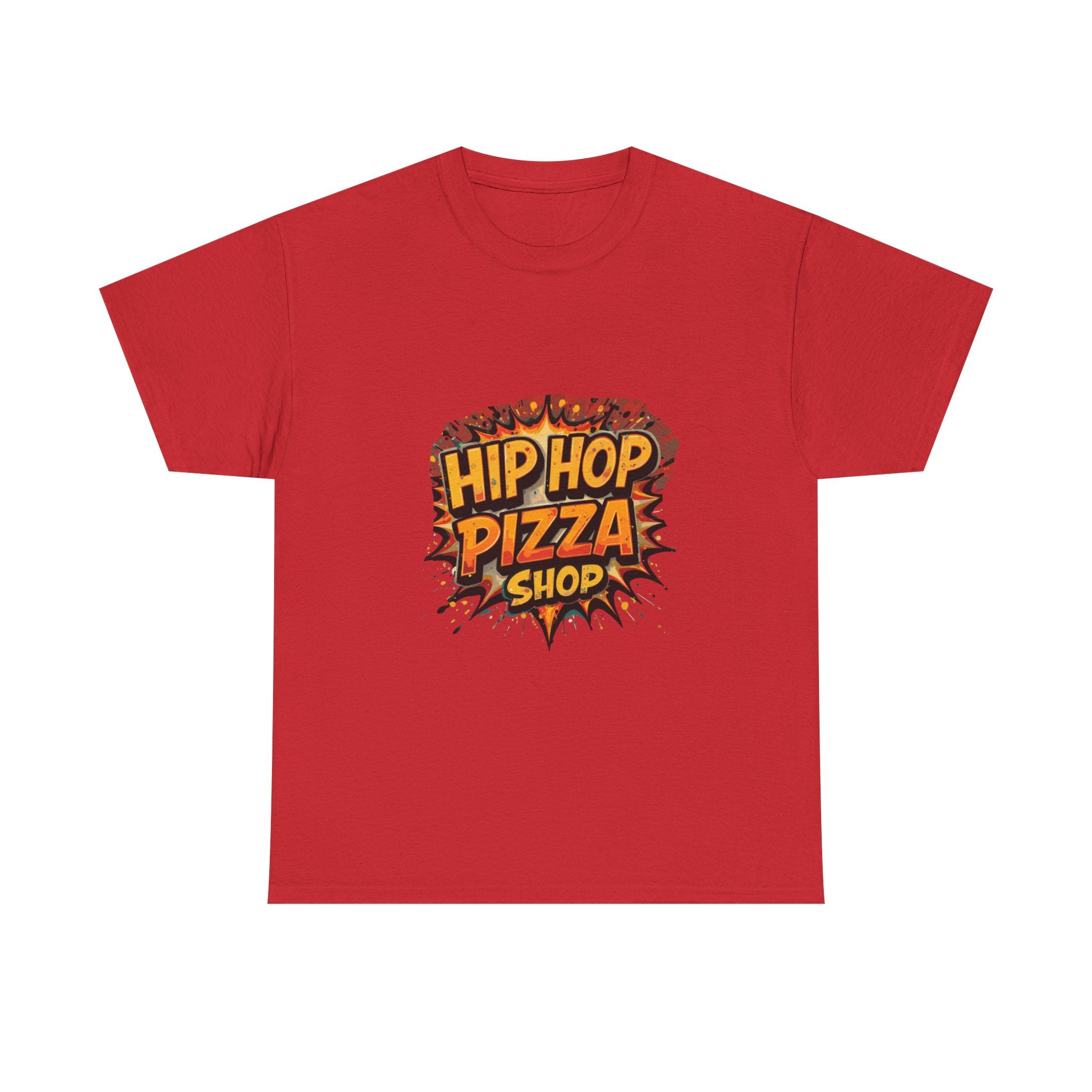 Hip Hop Pizza Shop T-Shirt — Retro Comic Pizza Logo Tee