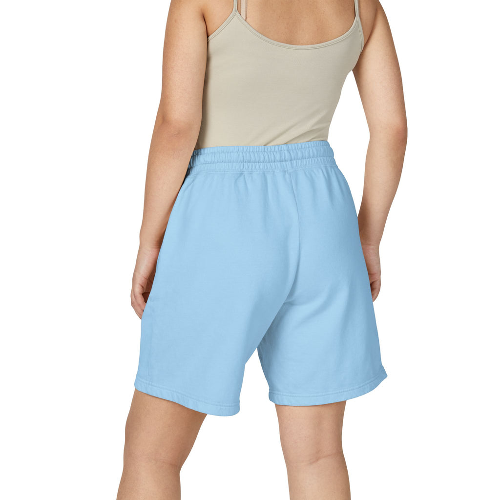 Lightweight Garment-Dyed Fleece Sweat Shorts — Retro Surf Patch