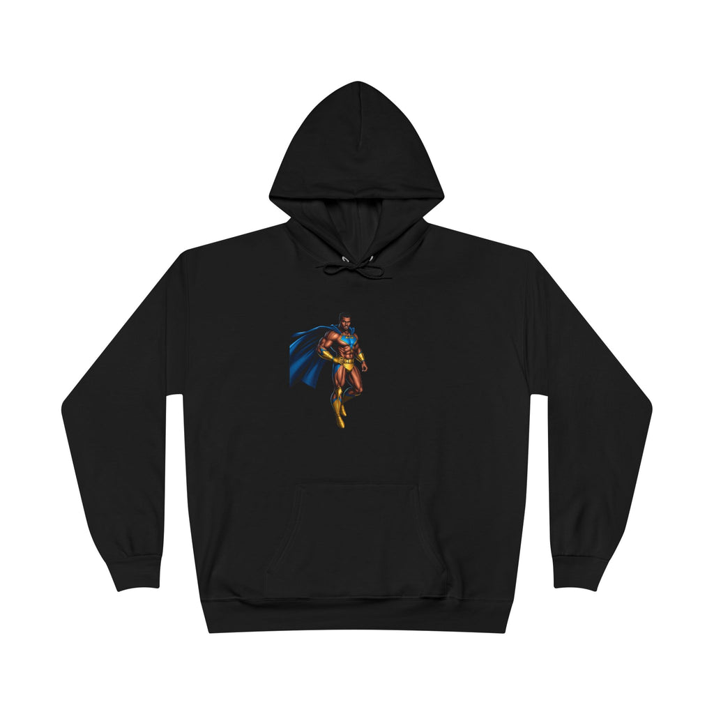 Superhero Graphic Hoodie — "Hip Hop" Pizza Emblem