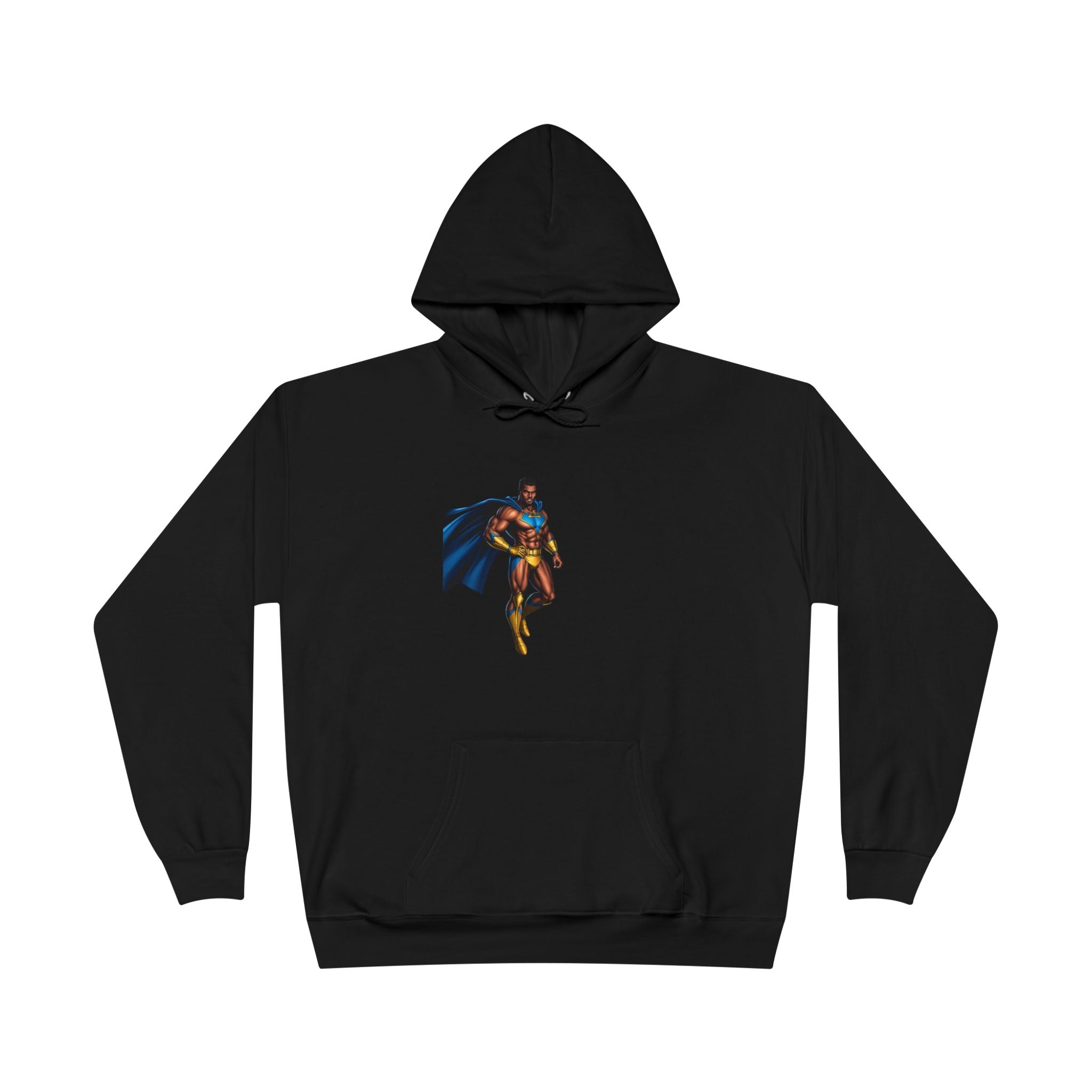 Superhero Graphic Hoodie — "Hip Hop" Pizza Emblem