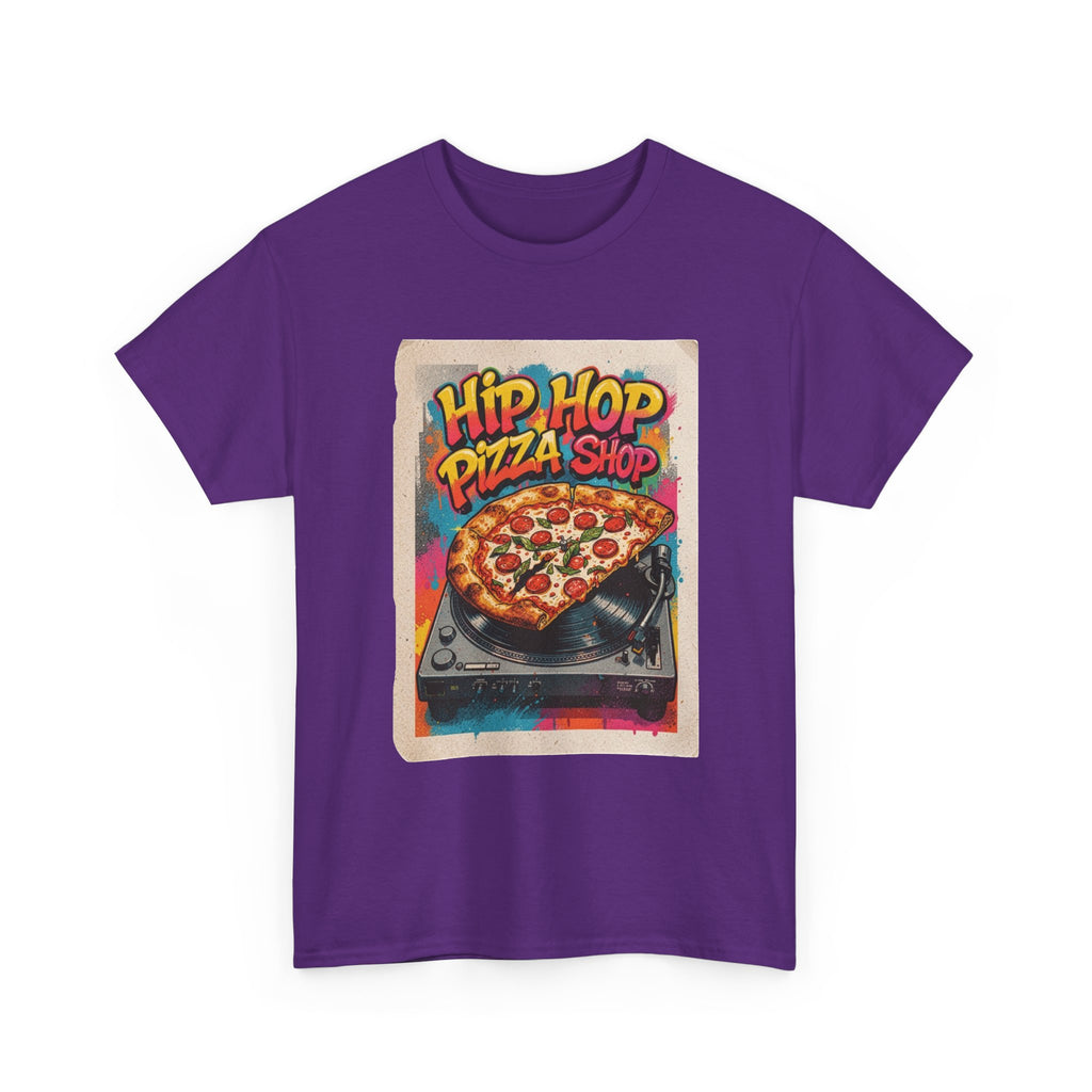 Hip Hop Pizza Shop T-Shirt — Retro DJ Pizza Graphic Tee