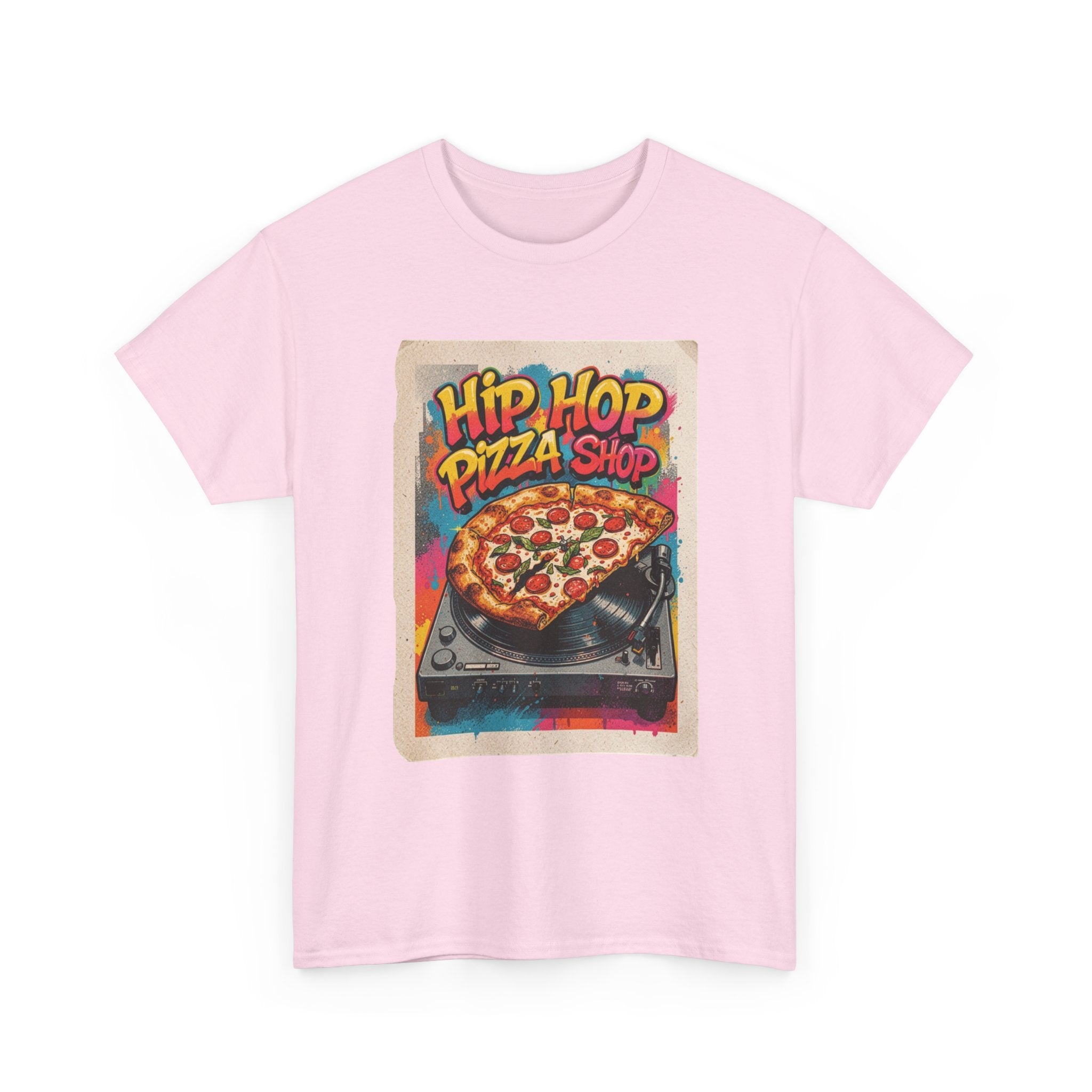Hip Hop Pizza Shop T-Shirt — Retro DJ Pizza Graphic Tee