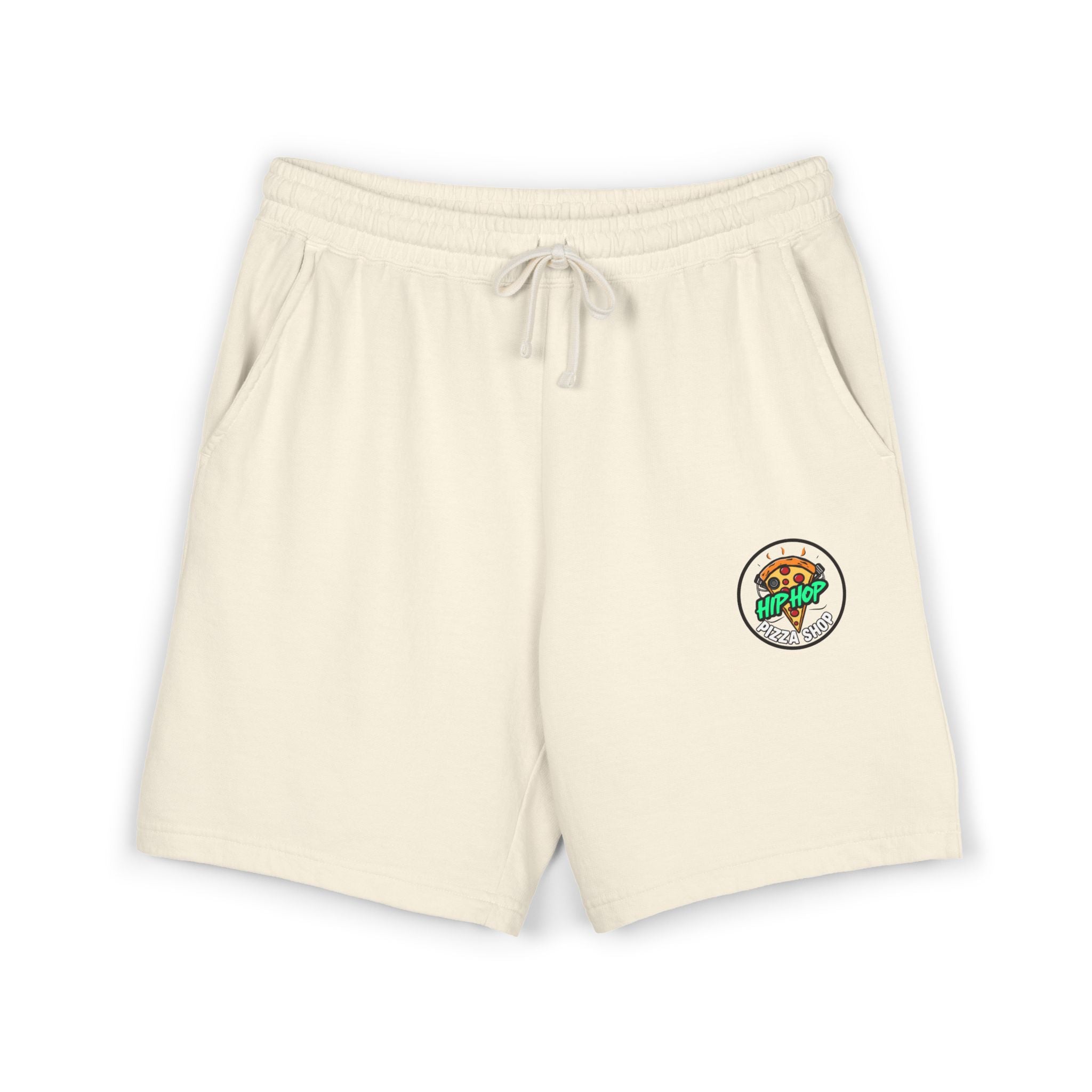 Lightweight Garment-Dyed Fleece Sweat Shorts — Retro Surf Patch