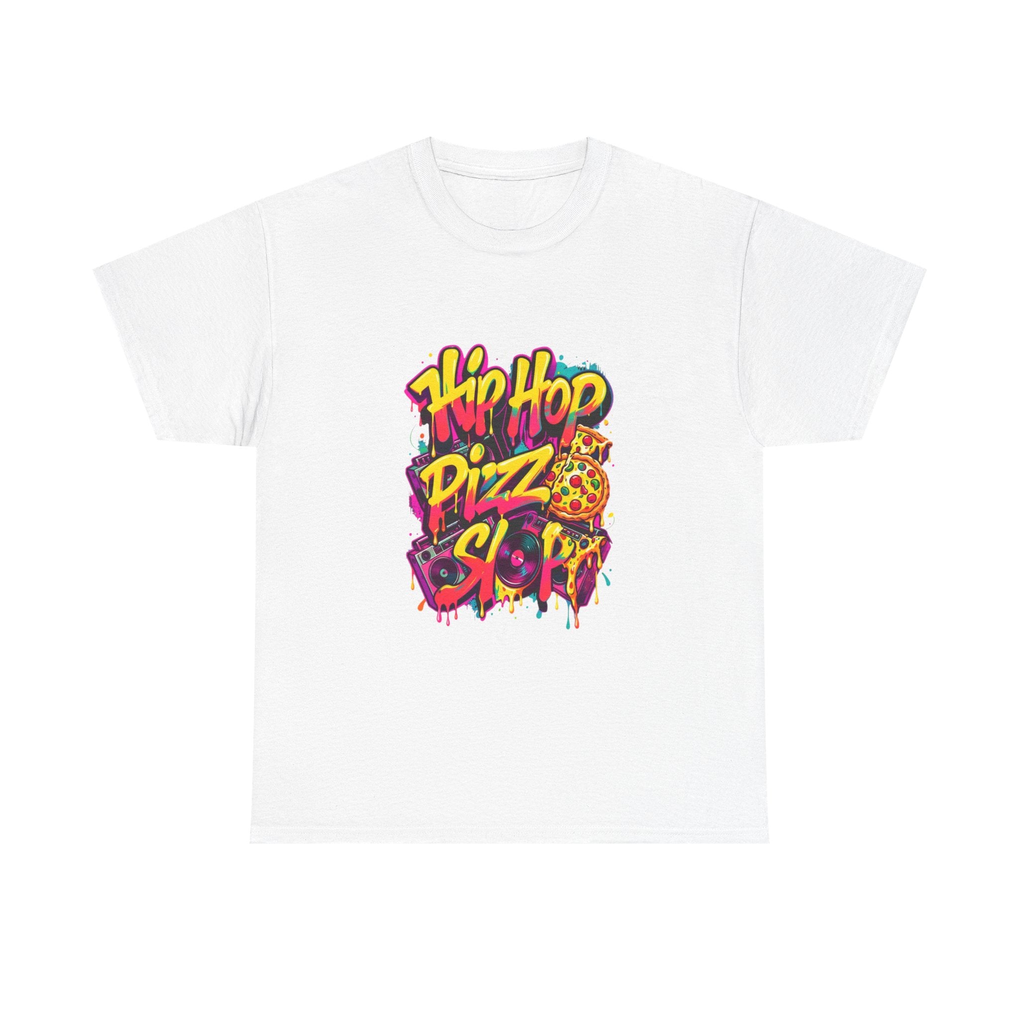 Hip Hop Pizza Skit T-Shirt — Retro Graffiti Pizza Tee