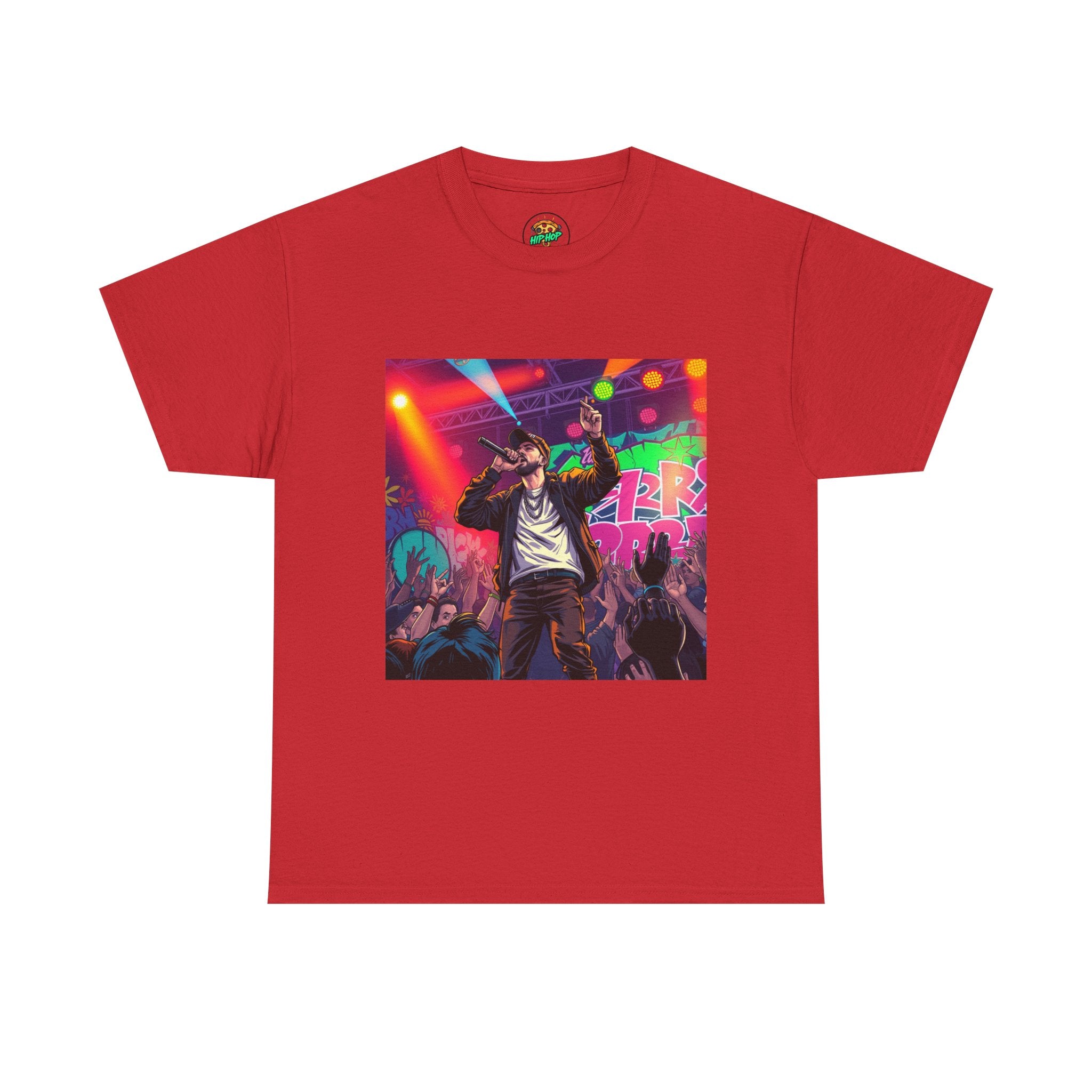 Concert Vibes T‑Shirt — Neon Rapper Stage Graphic Tee