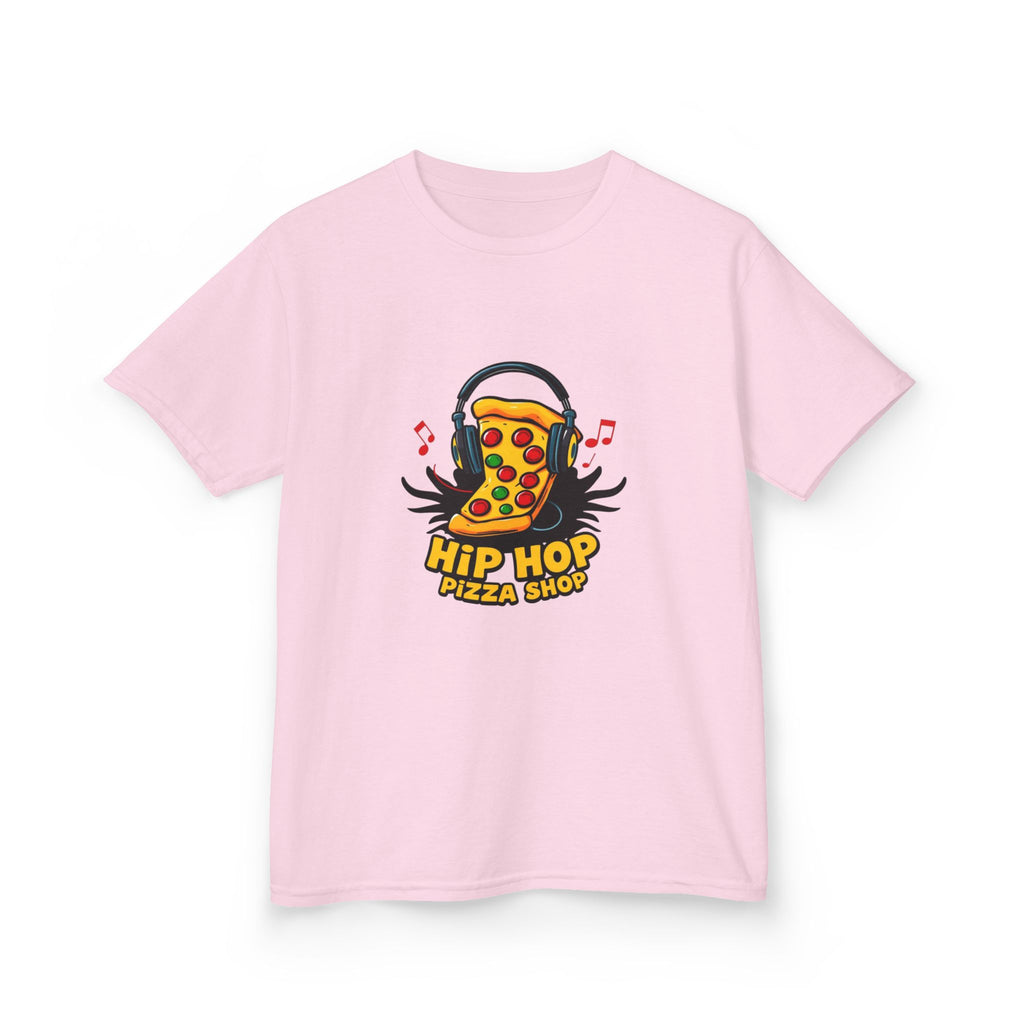 Kids Hip Hop Pizza T-Shirt — Fun Pizza Slice with Headphones Graphic