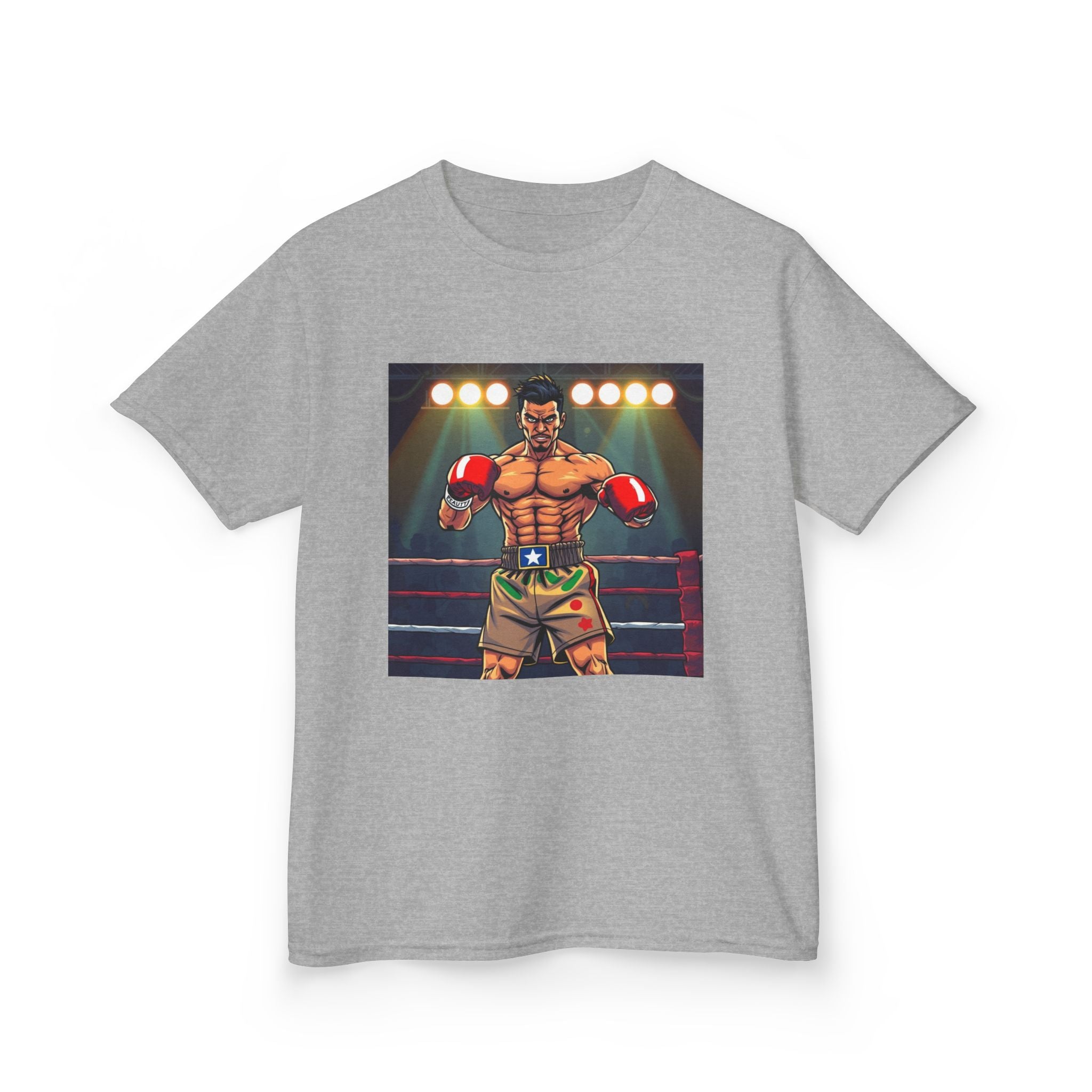 Kids Boxing Champion T‑Shirt — Vintage Ring Fighter Graphic Tee for Boys