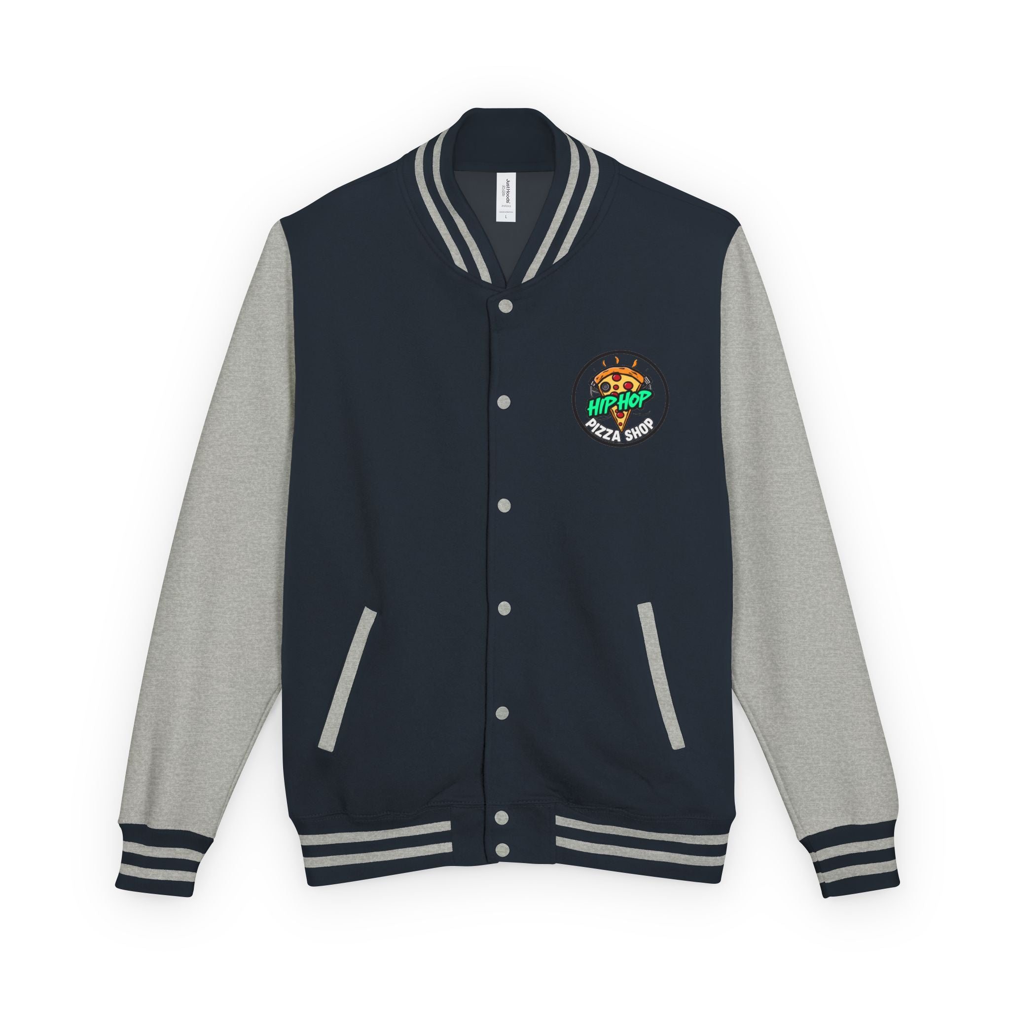 Letterman Jacket - 'Hip Hop Pizza Shop' Retro Varsity Bomber