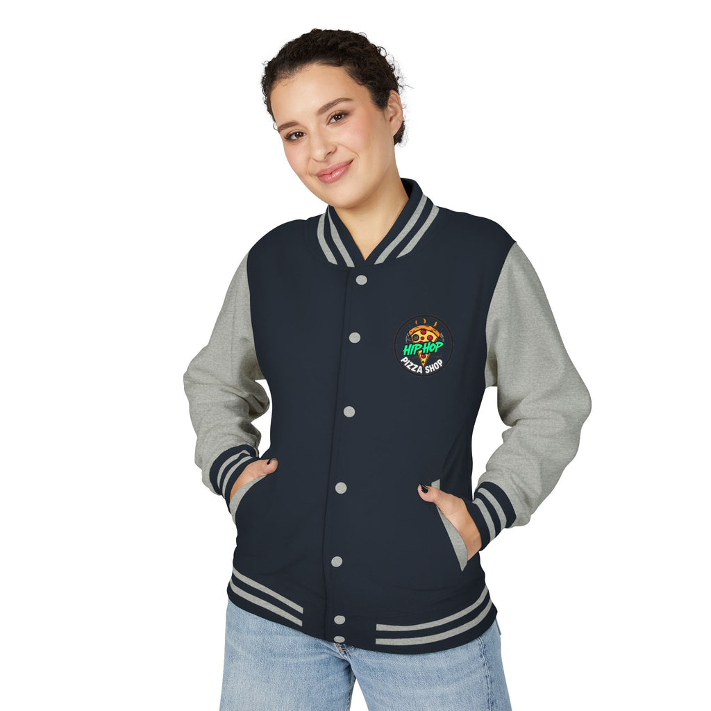 Letterman Jacket - 'Hip Hop Pizza Shop' Retro Varsity Bomber