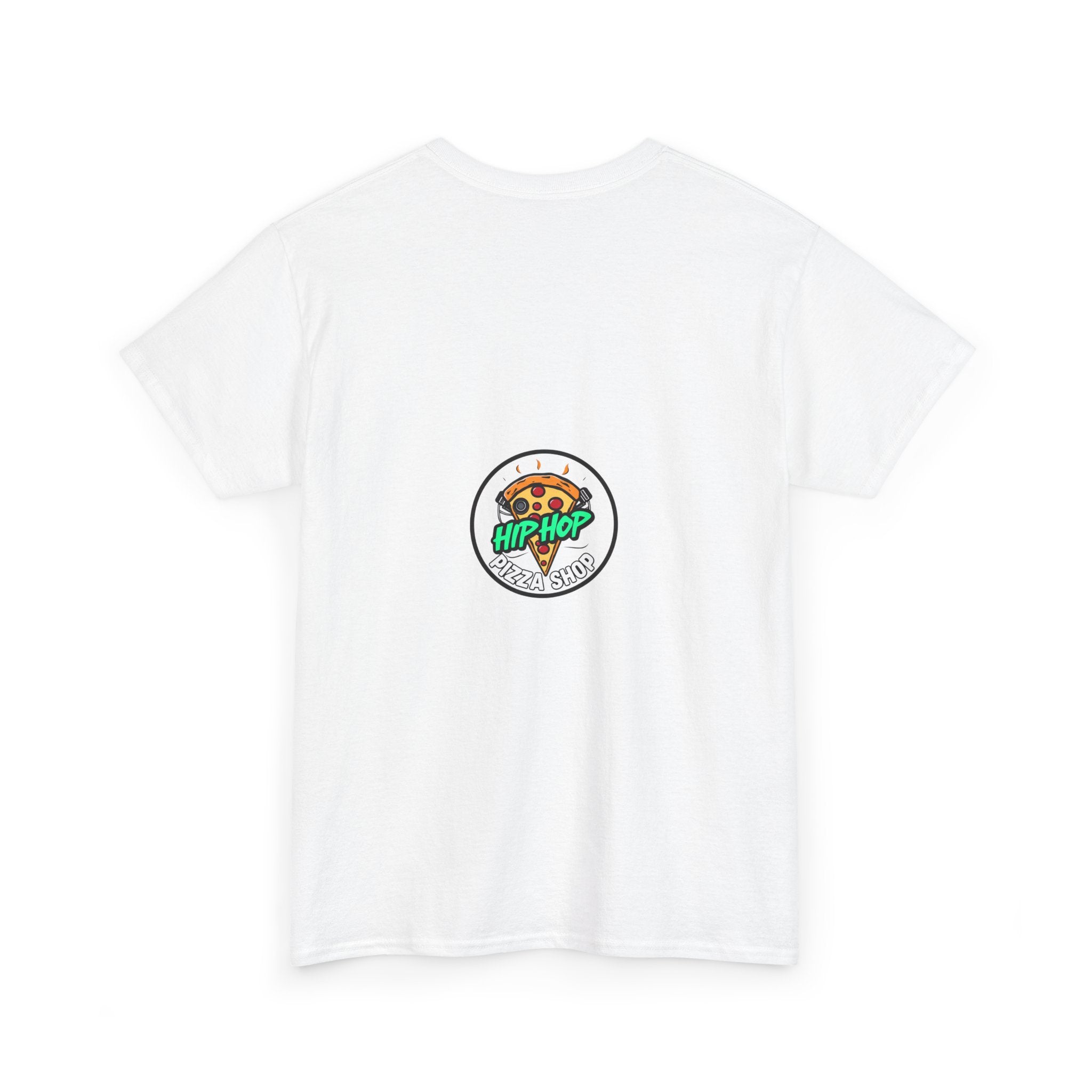 Hip Hop Pizza Tee — Retro Comic Logo Graphic T-Shirt