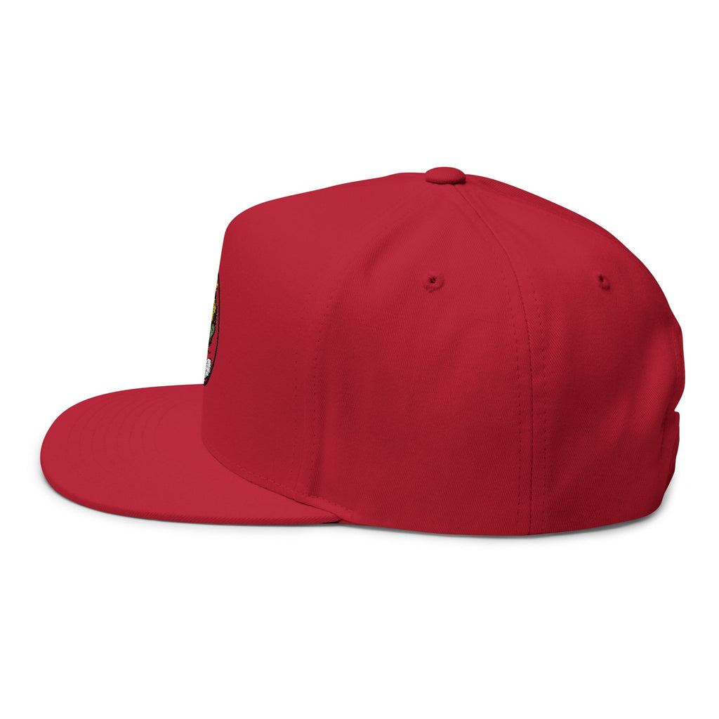 Pizza Slice Patch Flat Bill Cap — Hip Hop Pizza Embroidered Snapback