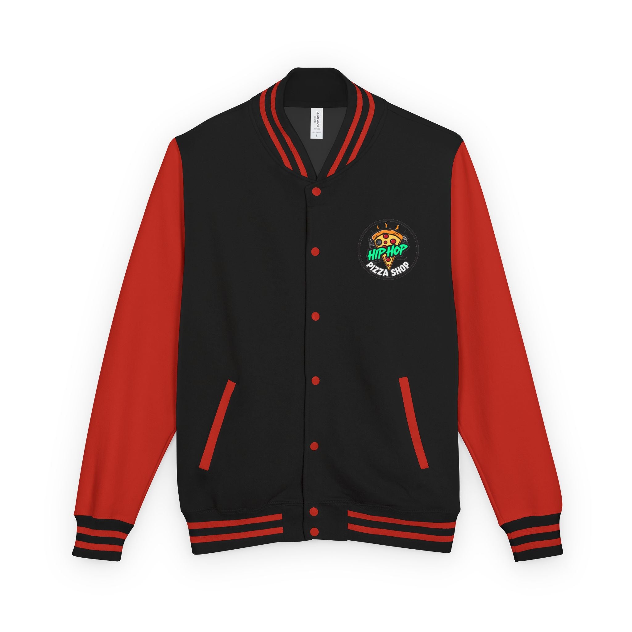 Letterman Jacket - 'Hip Hop Pizza Shop' Retro Varsity Bomber