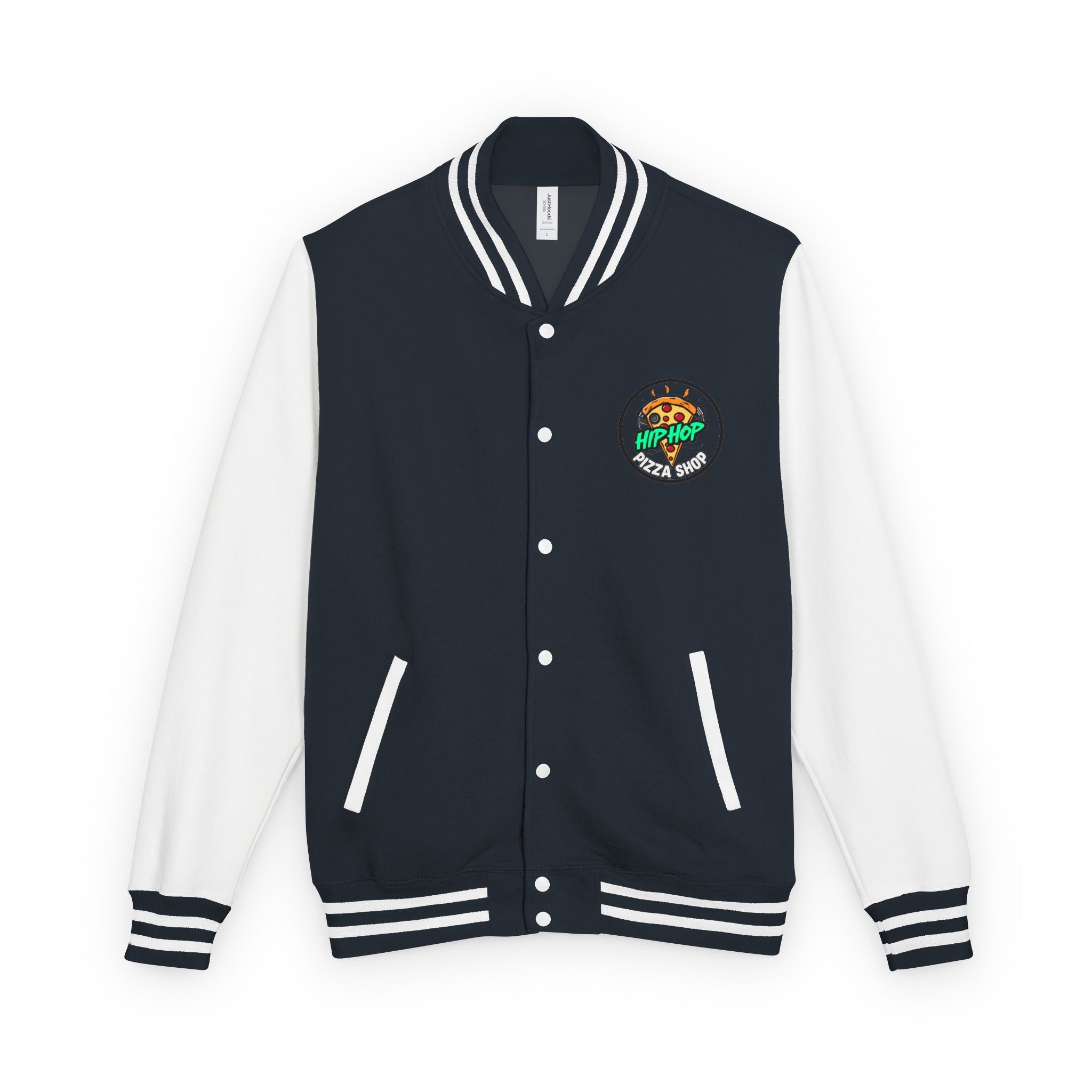 Letterman Jacket - 'Hip Hop Pizza Shop' Retro Varsity Bomber