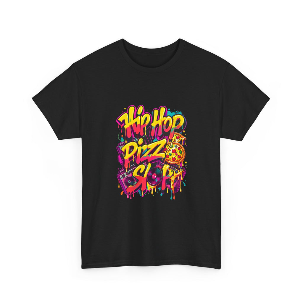 Hip Hop Pizza Skit T-Shirt — Retro Graffiti Pizza Tee
