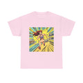 Graphic Tee — Retro Pop Art Running Woman Comic Design