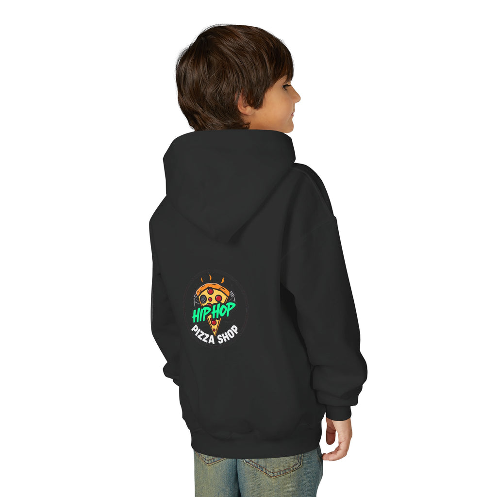 Hip Hop Pizza Shop Youth Hoodie — Graffiti Skull Streetwear Pullover