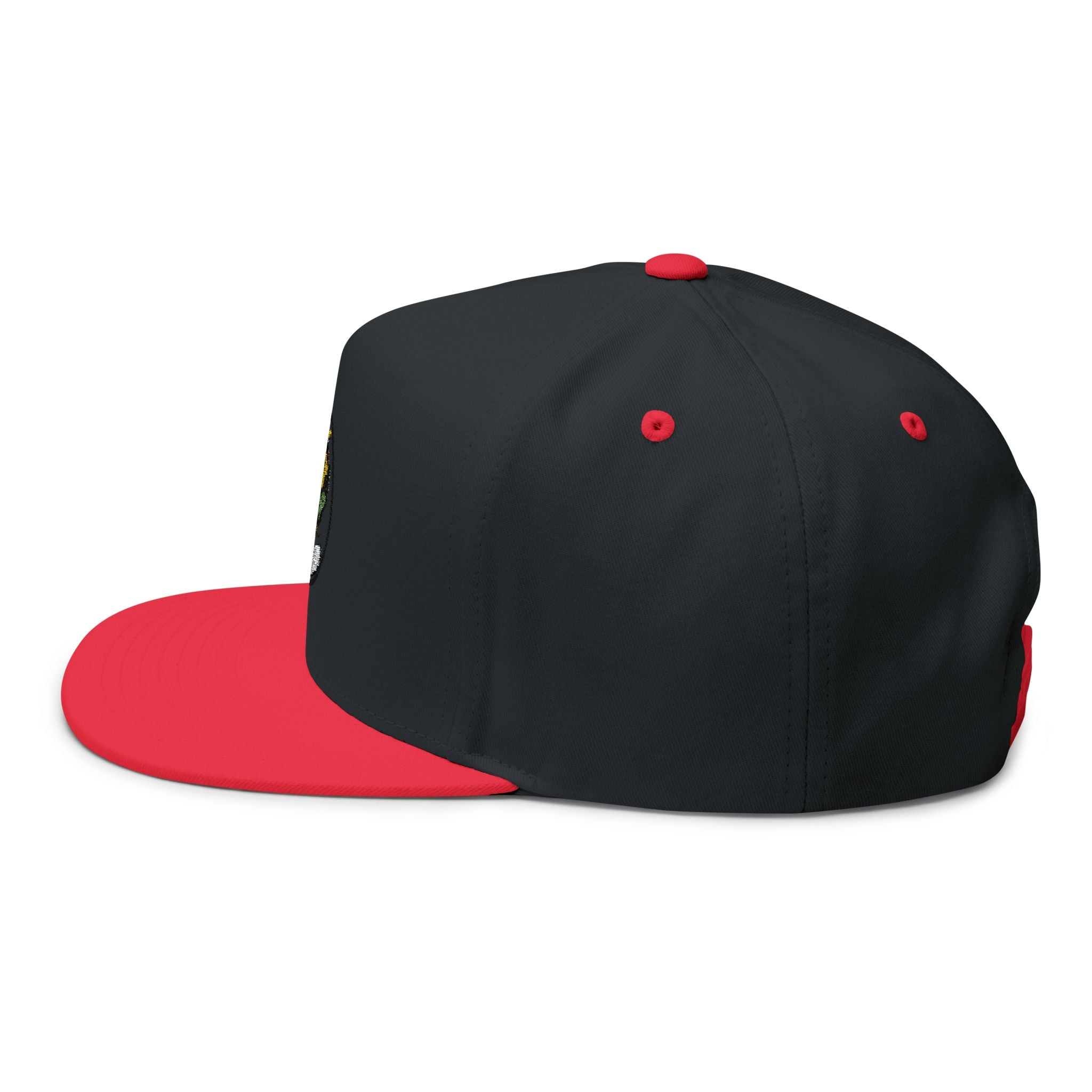 Pizza Slice Patch Flat Bill Cap — Hip Hop Pizza Embroidered Snapback
