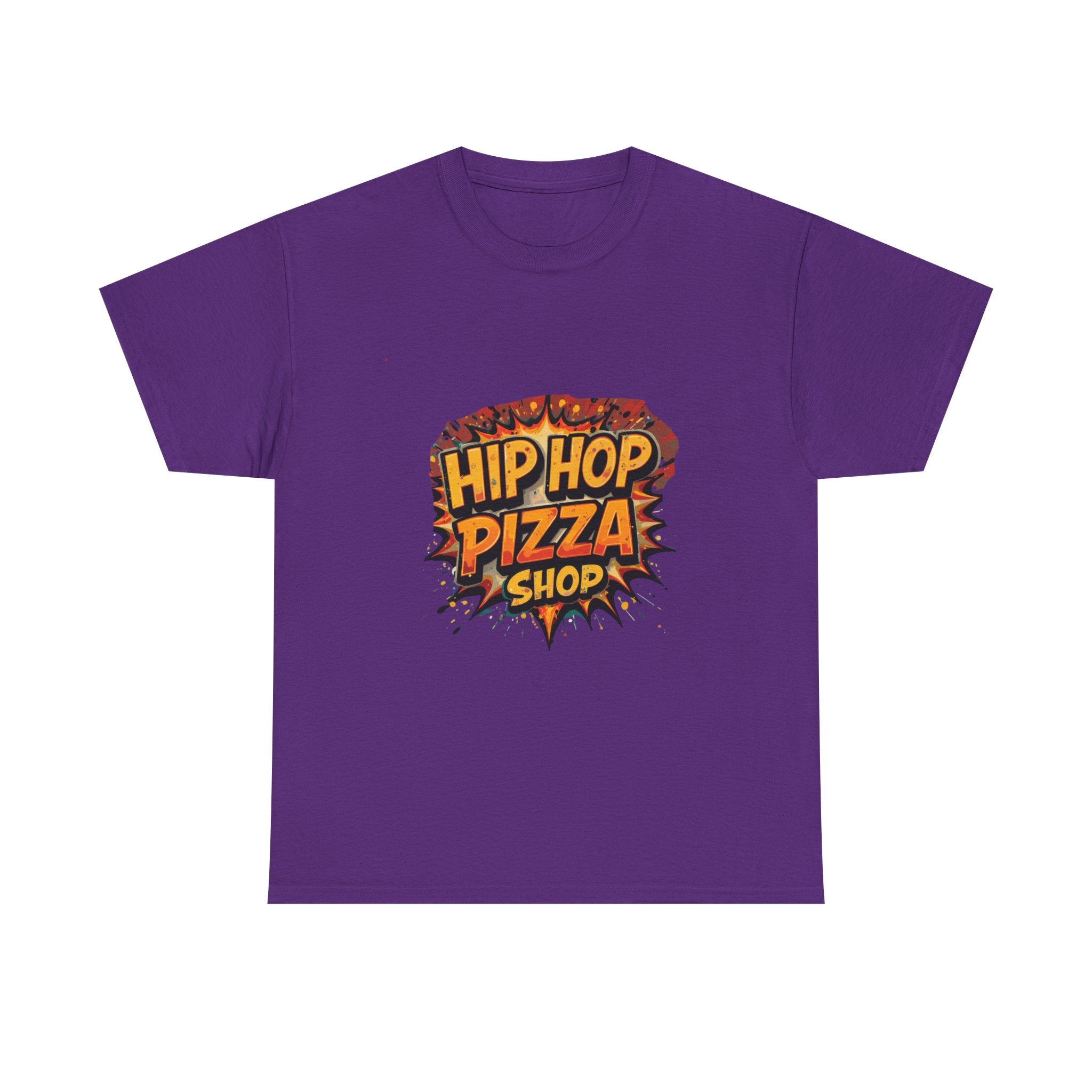 Hip Hop Pizza Shop T-Shirt — Retro Comic Pizza Logo Tee