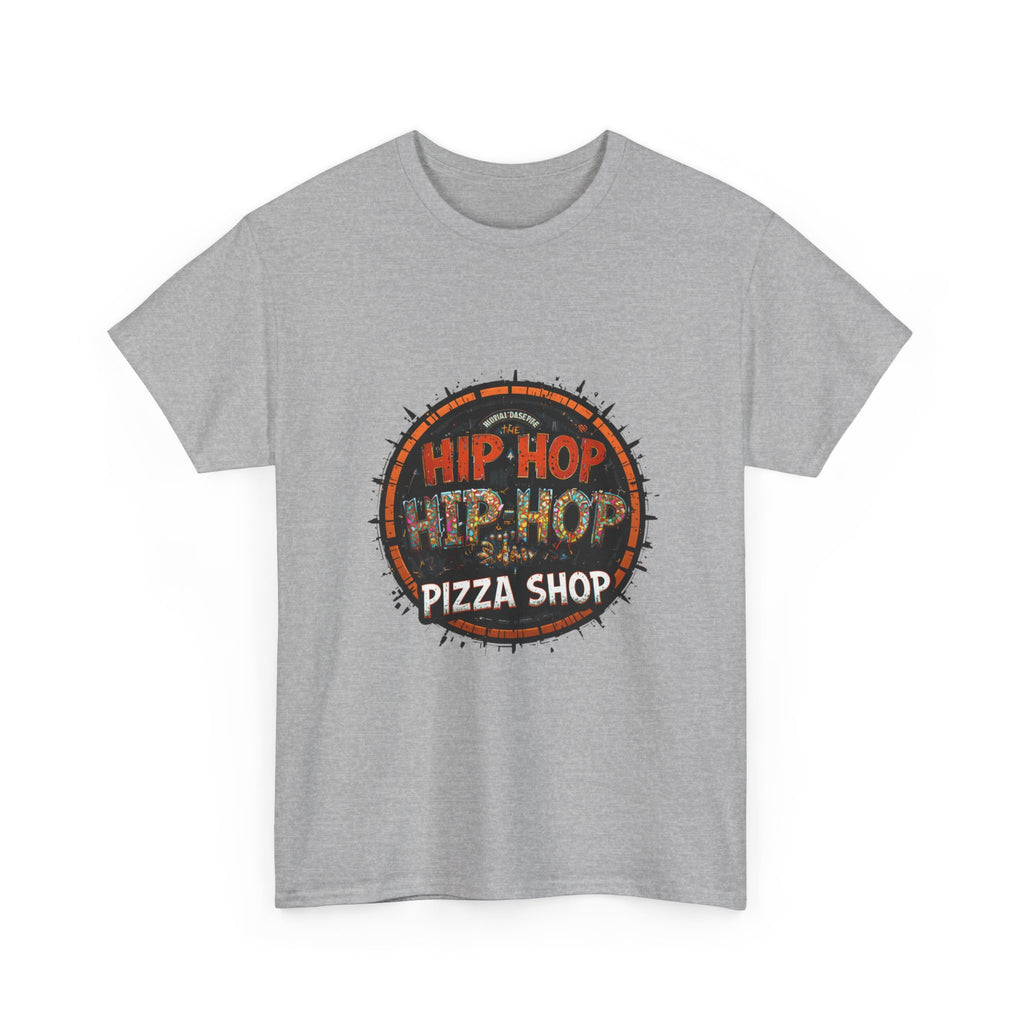 Hip Hop Pizza Shop T-Shirt — Retro Urban Logo Tee