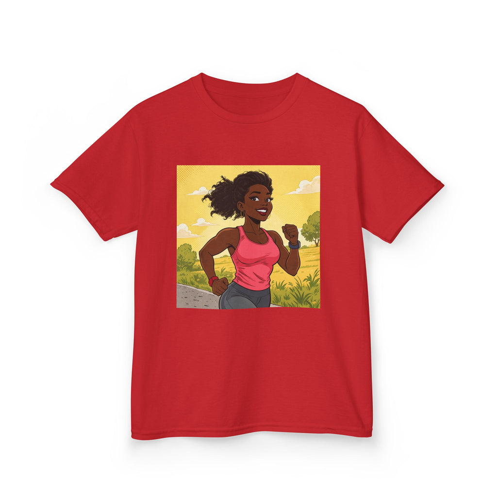 Kids Running T‑Shirt — Active Girl Graphic Tee