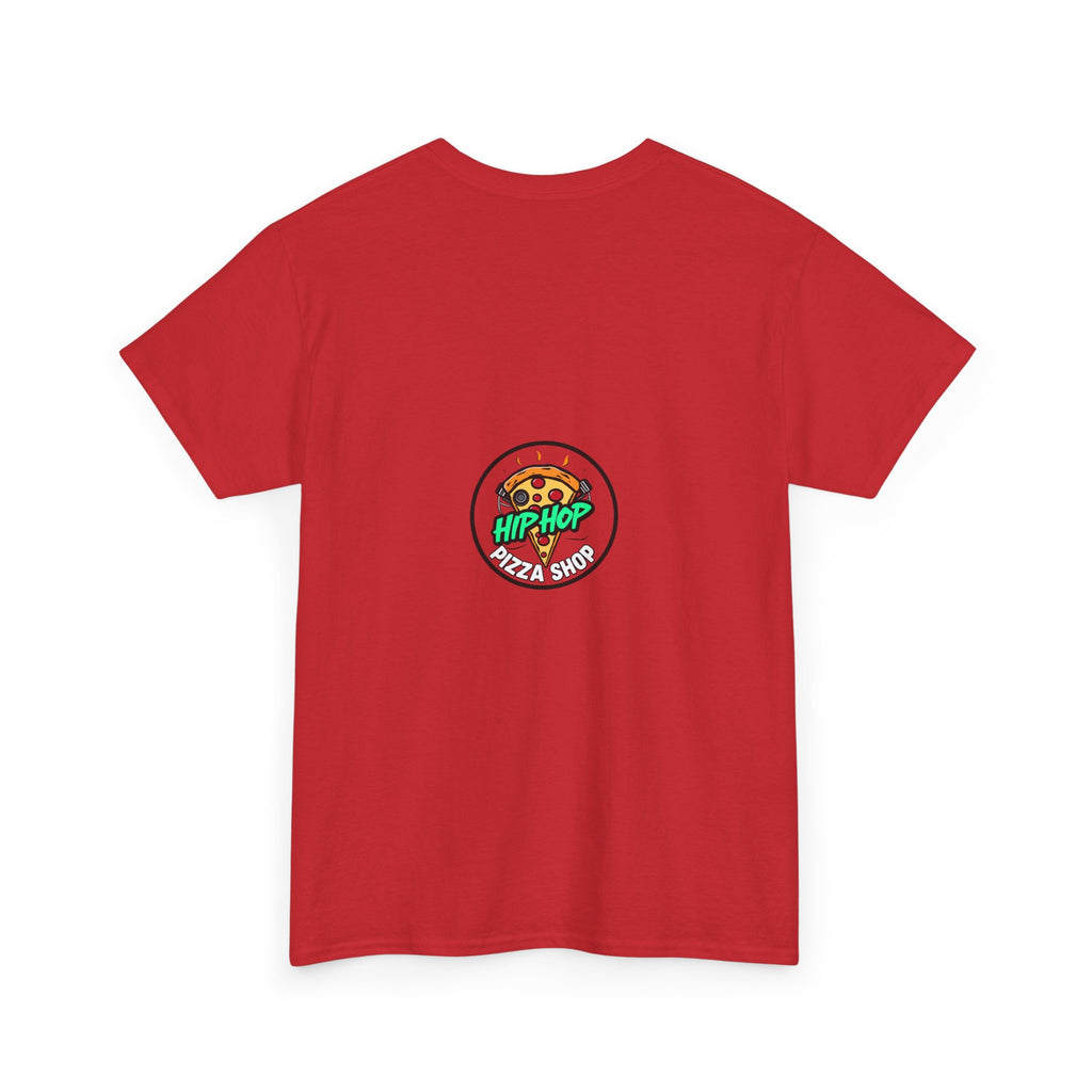 Hip Hop Pizza Shop T-Shirt — Retro Comic Pizza Logo Tee