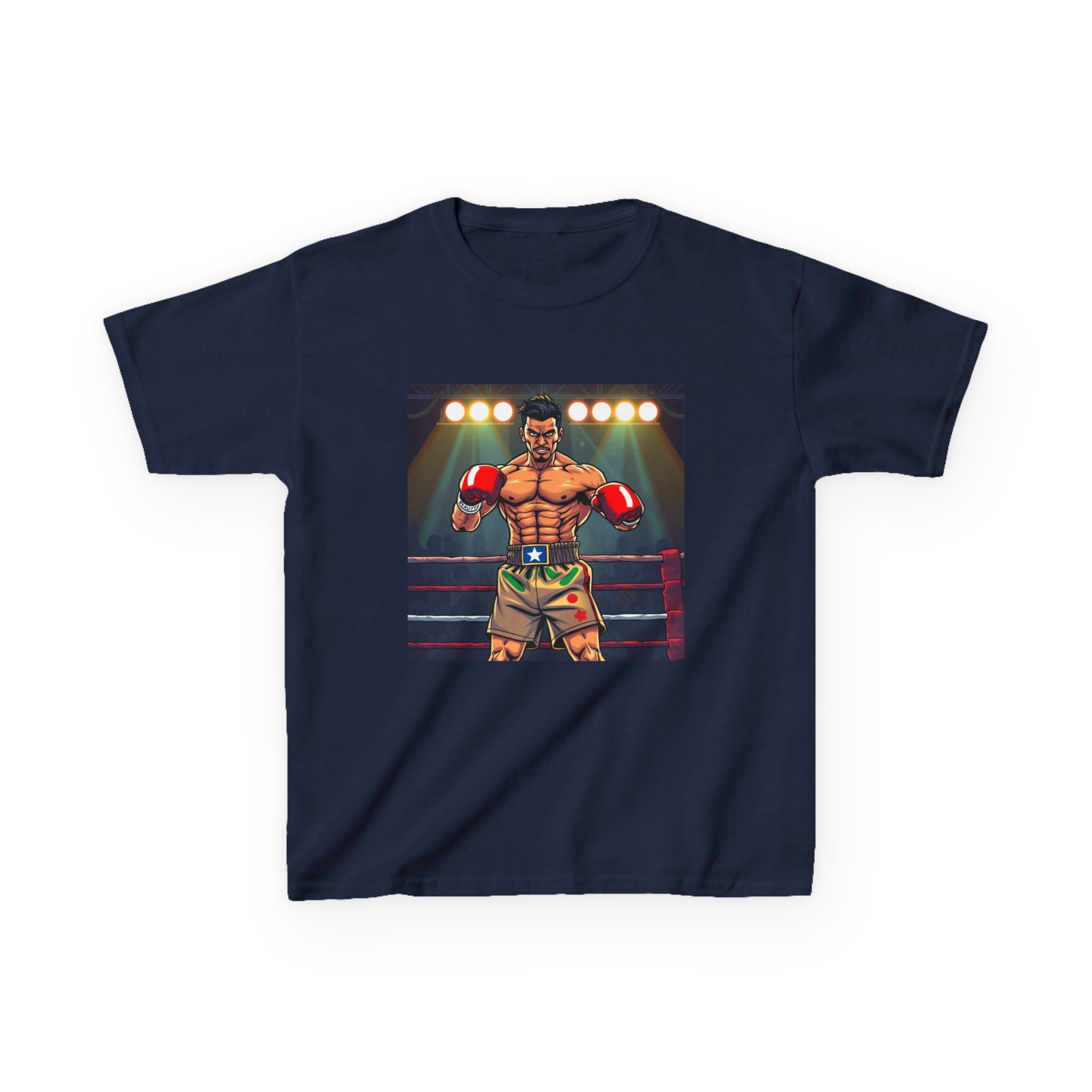 Kids Boxing Champion T‑Shirt — Vintage Ring Fighter Graphic Tee for Boys