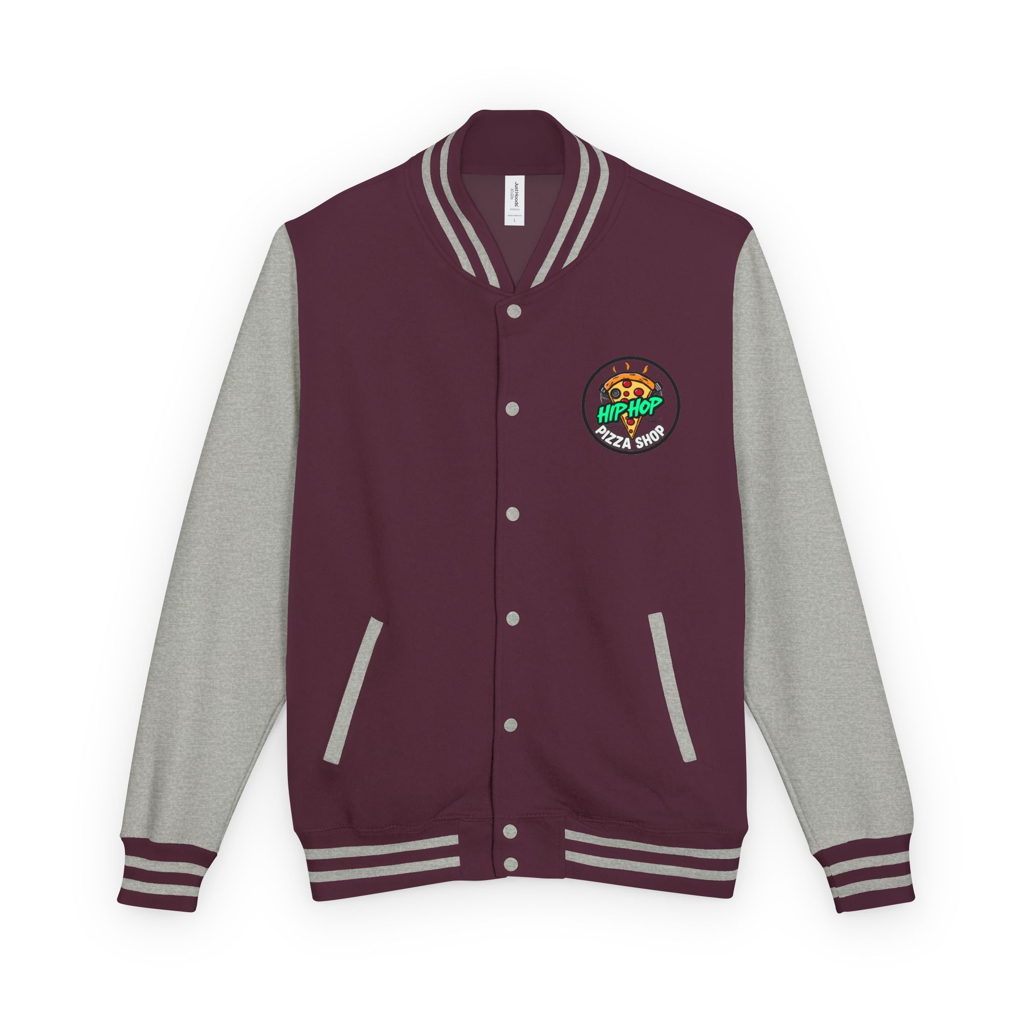 Letterman Jacket - 'Hip Hop Pizza Shop' Retro Varsity Bomber