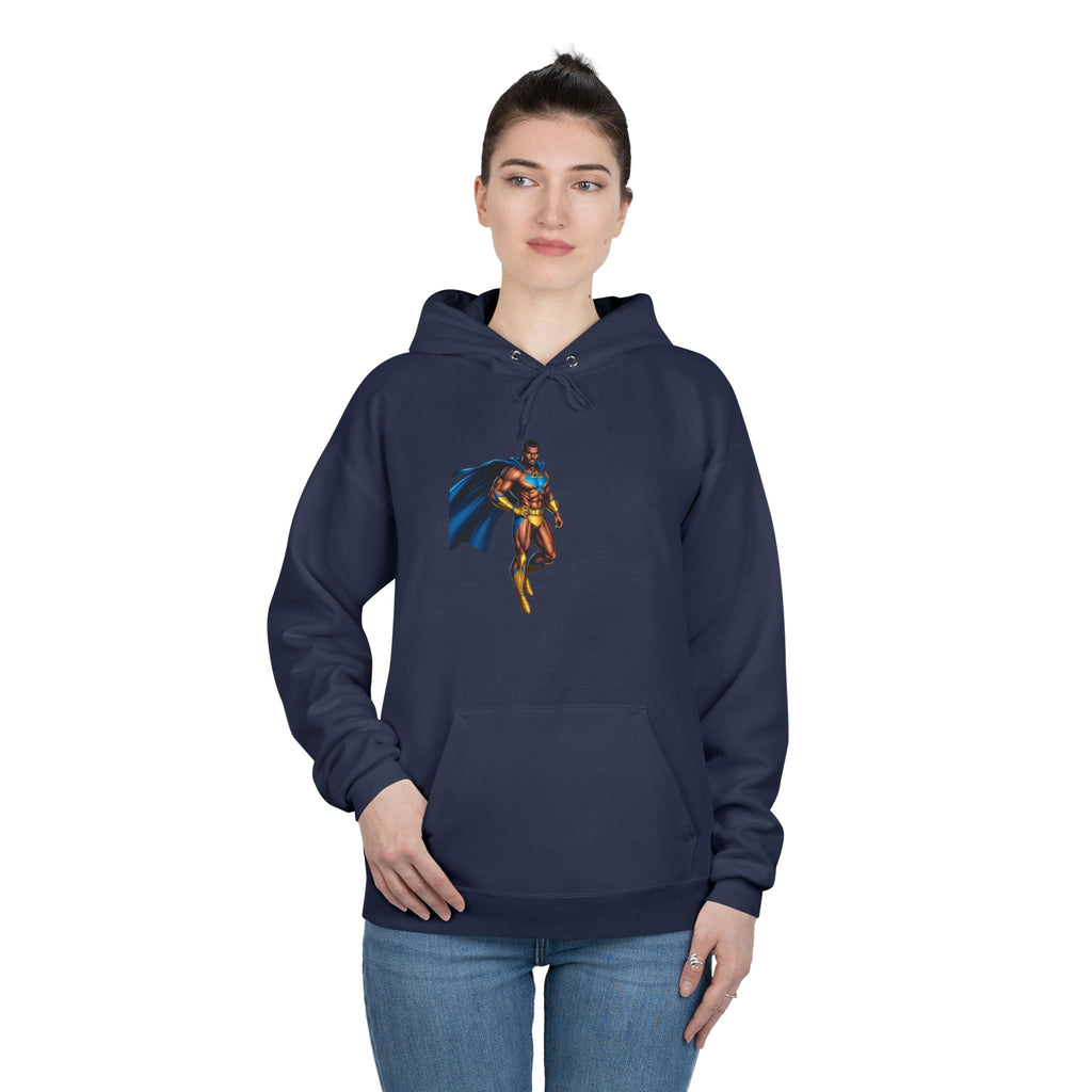 Superhero Graphic Hoodie — "Hip Hop" Pizza Emblem