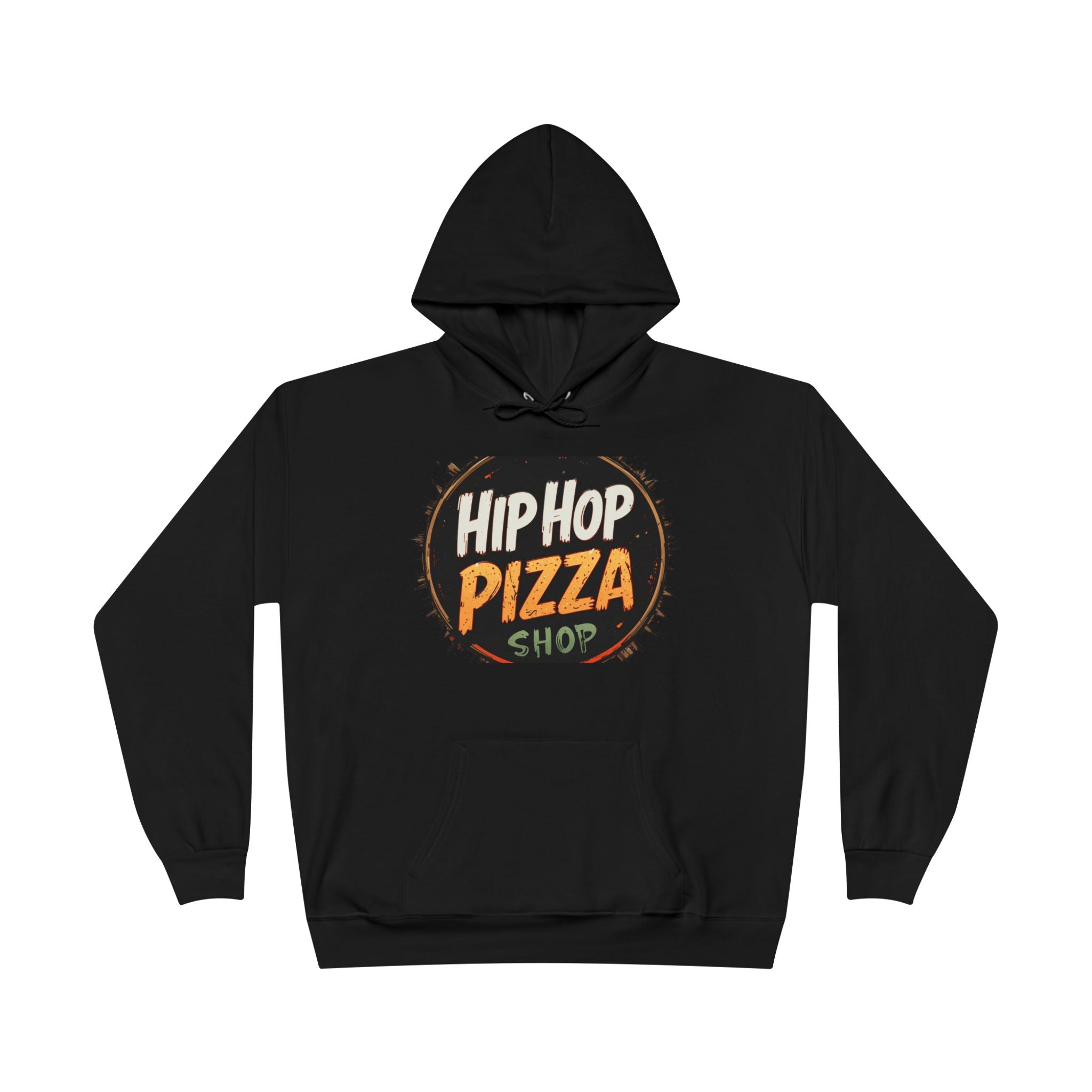 Hip Hop Pizza Shop Hoodie — Retro Pizza Logo Pullover